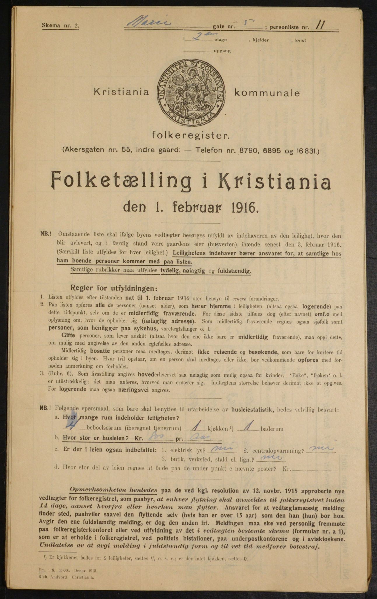 OBA, Municipal Census 1916 for Kristiania, 1916, p. 64235