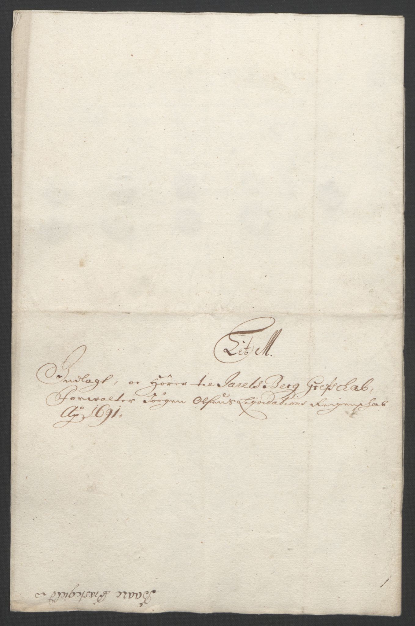 Rentekammeret inntil 1814, Reviderte regnskaper, Fogderegnskap, RA/EA-4092/R32/L1864: Fogderegnskap Jarlsberg grevskap, 1691, p. 419