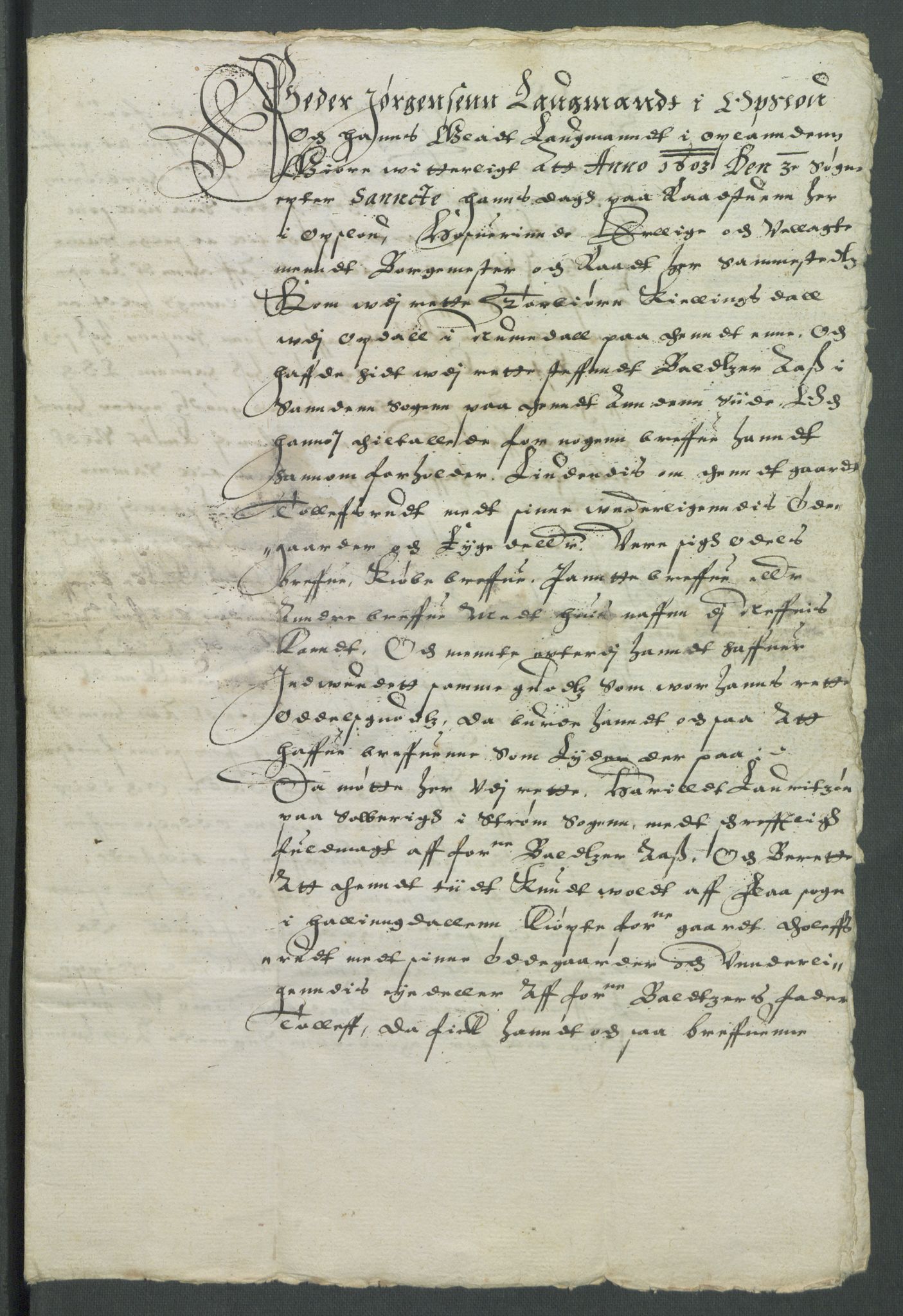 Riksarkivets diplomsamling, AV/RA-EA-5965/F02/L0112: Dokumenter, 1603, p. 35