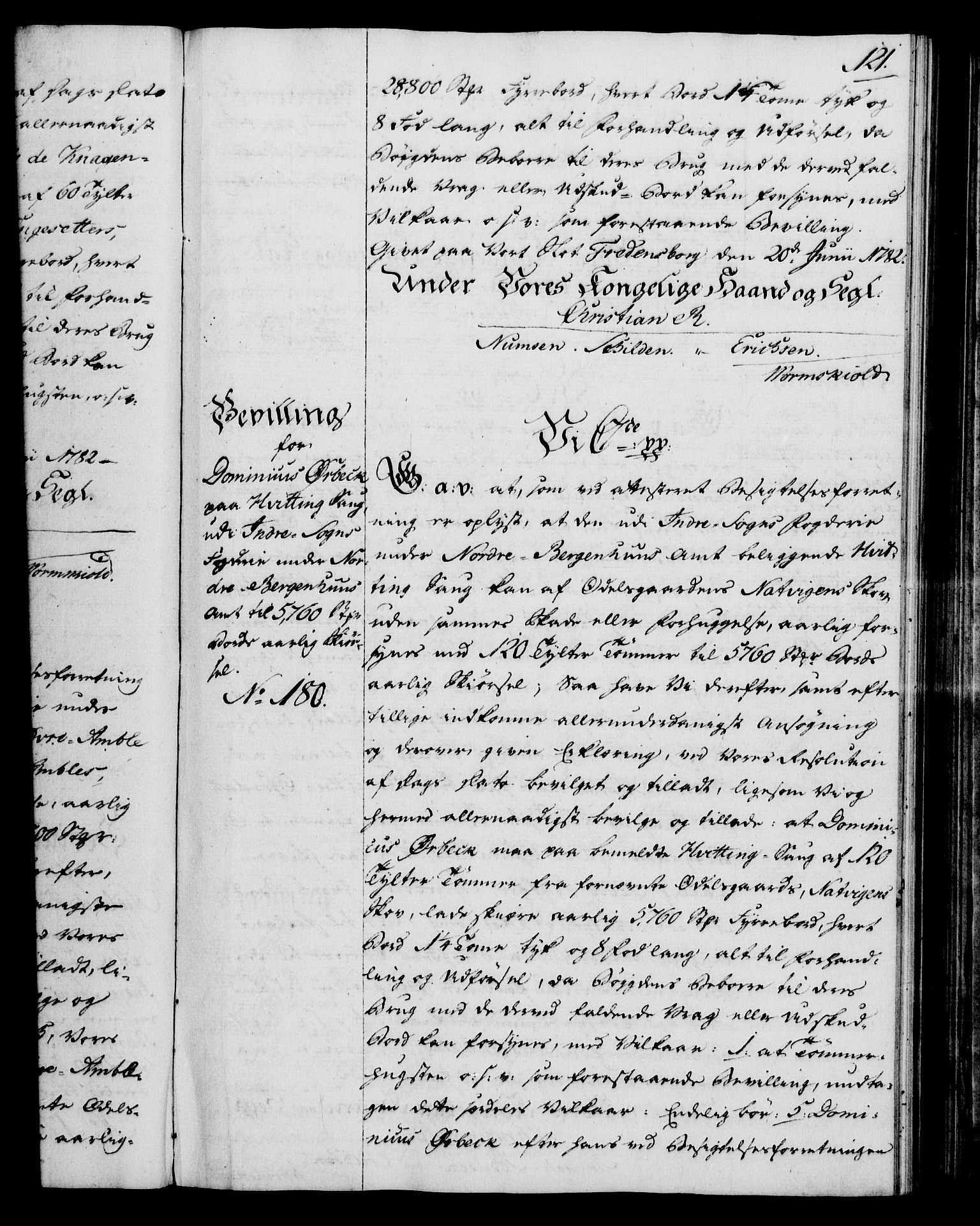 Rentekammeret, Kammerkanselliet, AV/RA-EA-3111/G/Gg/Gga/L0012: Norsk ekspedisjonsprotokoll med register (merket RK 53.12), 1781-1783, p. 121