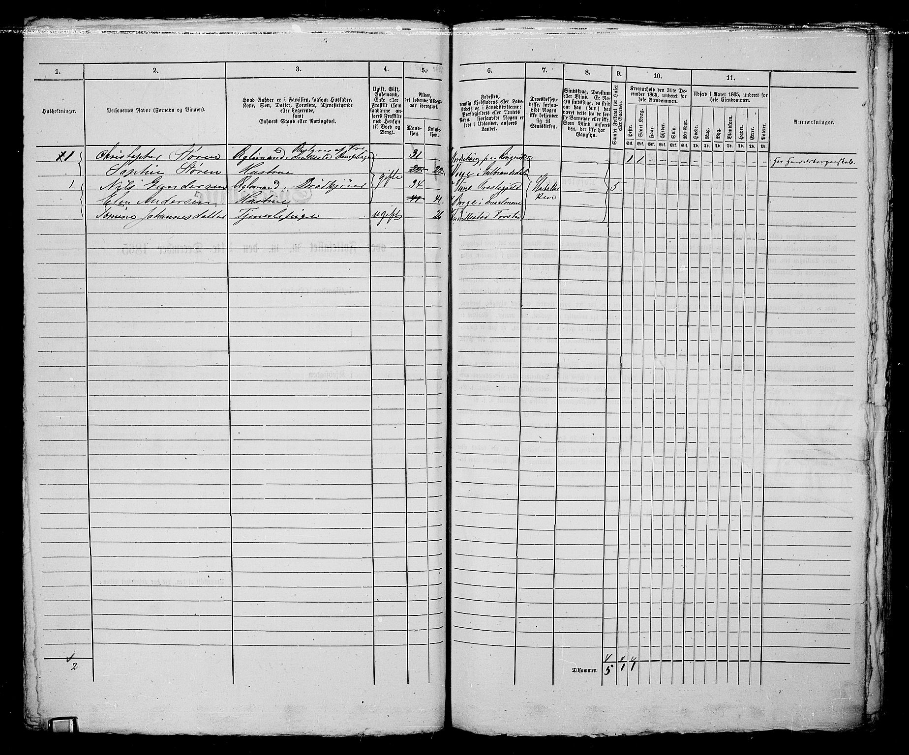 RA, 1865 census for Fredrikstad/Fredrikstad, 1865, p. 209