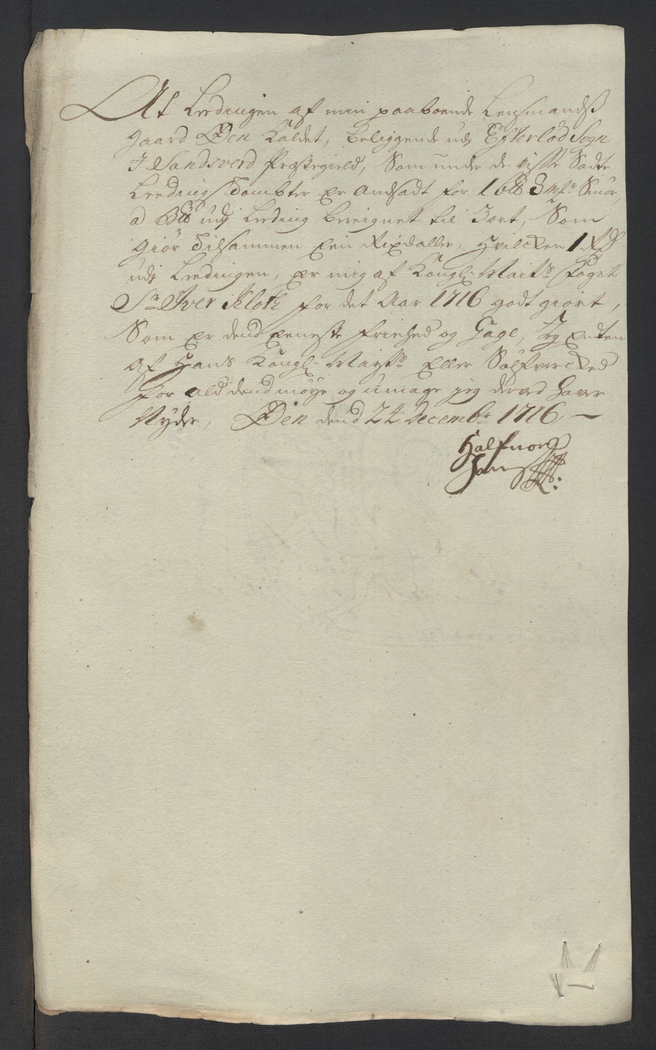 Rentekammeret inntil 1814, Reviderte regnskaper, Fogderegnskap, AV/RA-EA-4092/R24/L1592: Fogderegnskap Numedal og Sandsvær, 1716, p. 299