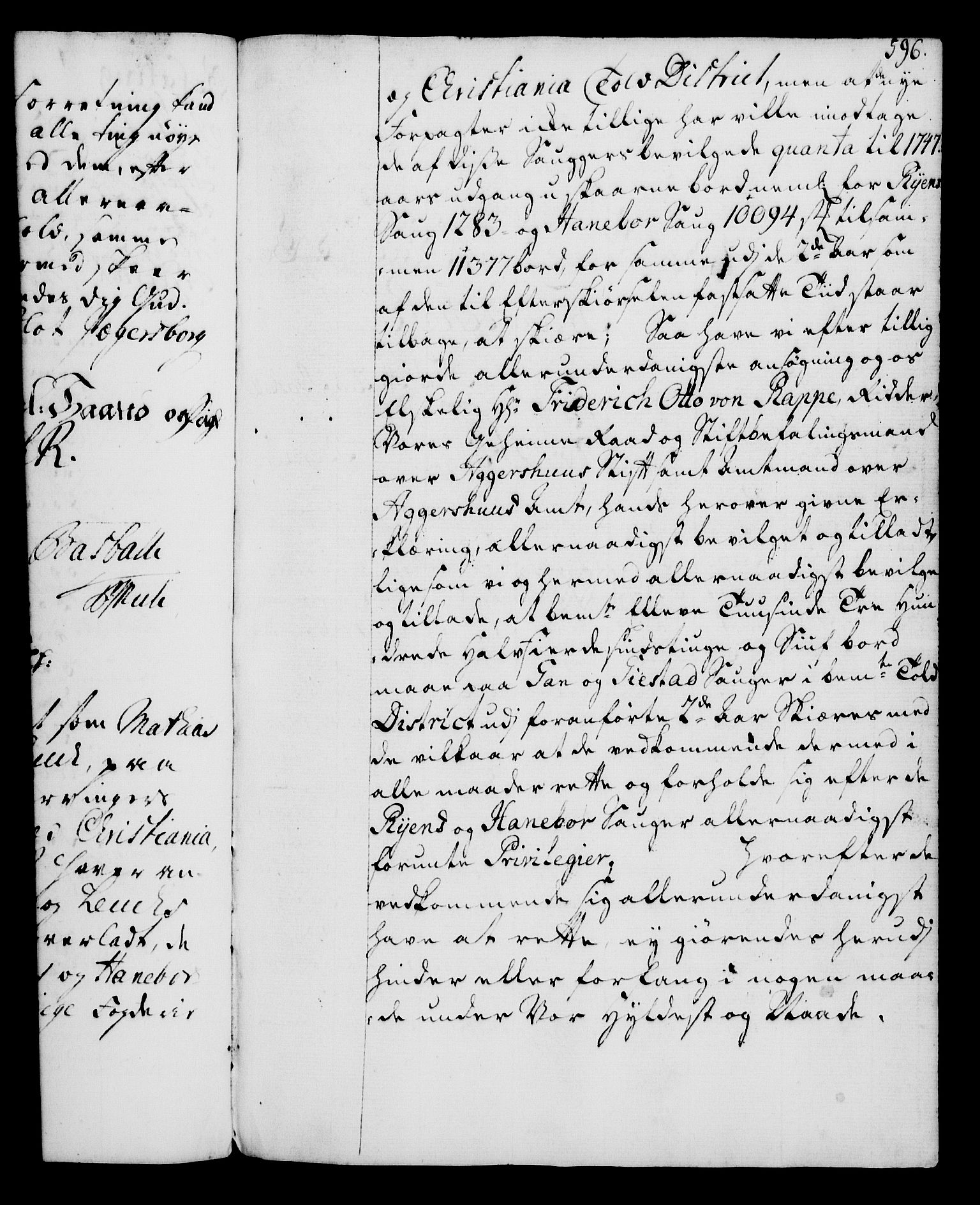 Rentekammeret, Kammerkanselliet, RA/EA-3111/G/Gg/Gga/L0005: Norsk ekspedisjonsprotokoll med register (merket RK 53.5), 1741-1749, p. 596
