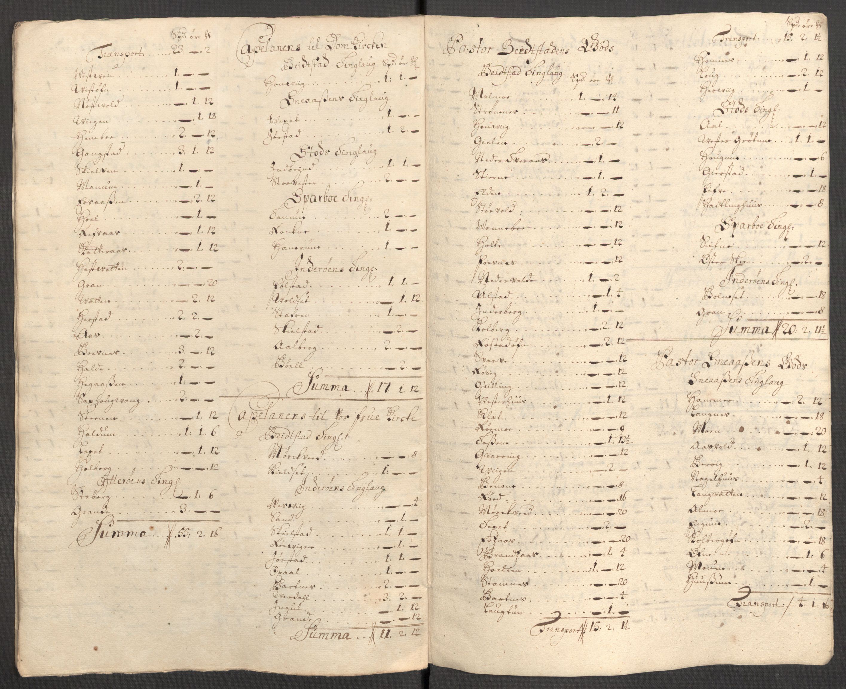 Rentekammeret inntil 1814, Reviderte regnskaper, Fogderegnskap, RA/EA-4092/R63/L4319: Fogderegnskap Inderøy, 1711, p. 429