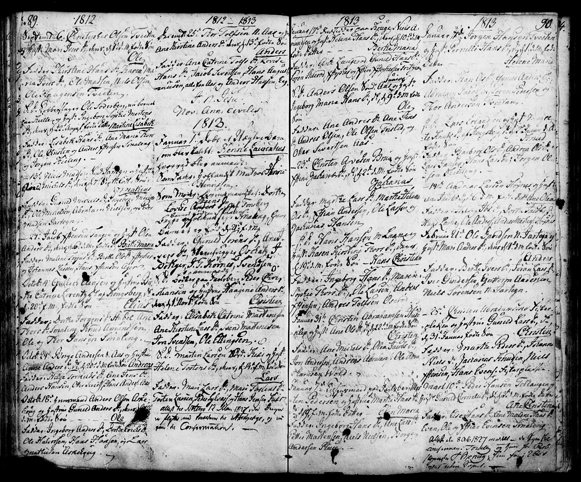 Sem kirkebøker, AV/SAKO-A-5/F/Fa/L0003: Parish register (official) no. I 3, 1799-1814, p. 89-90