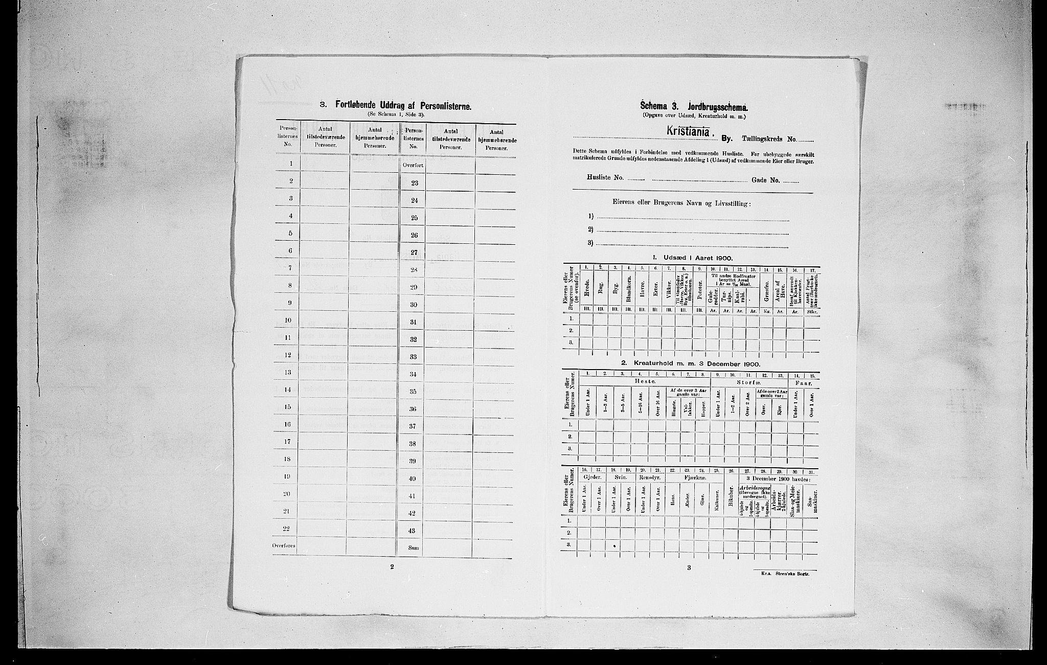 SAO, 1900 census for Kristiania, 1900, p. 24307