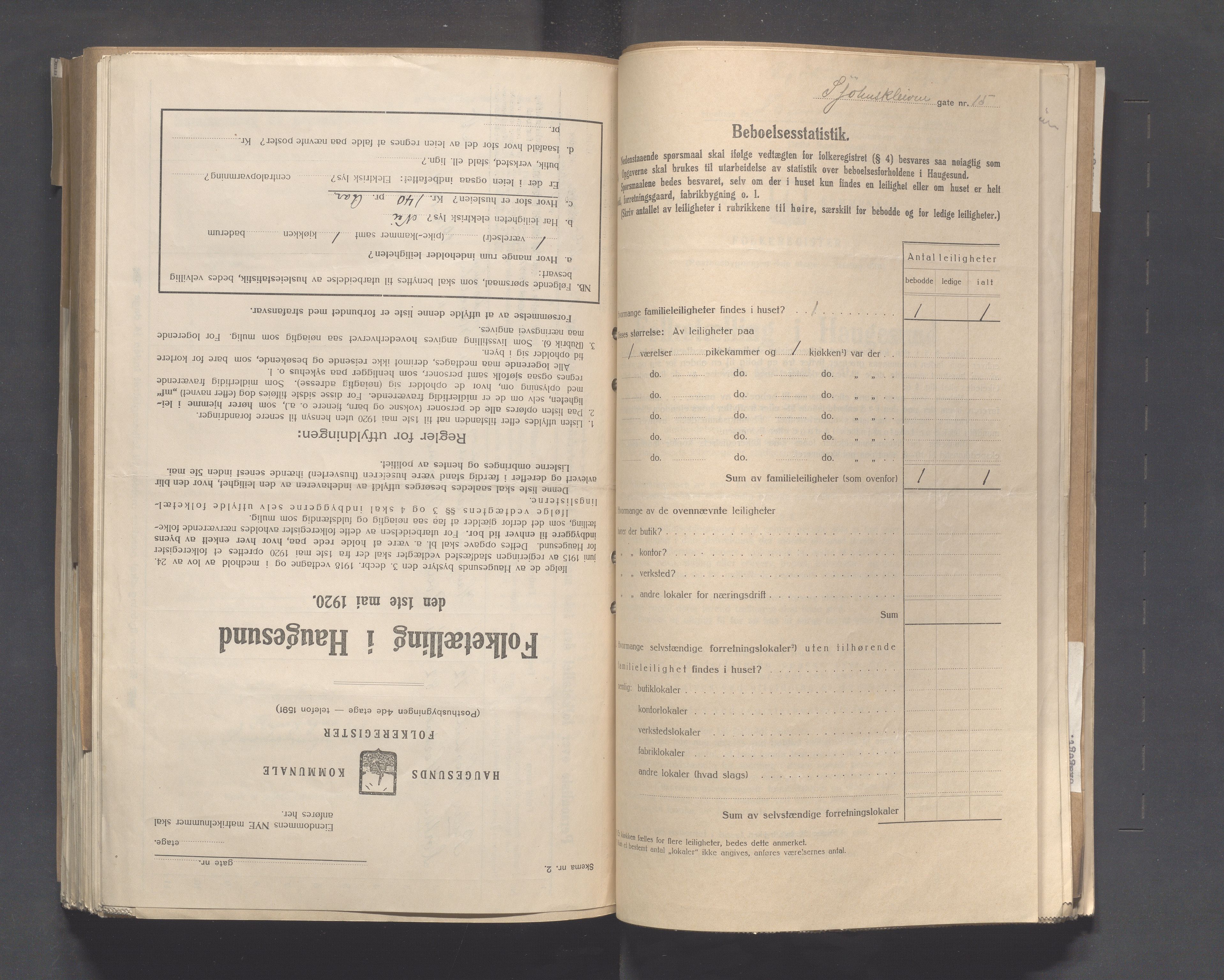 IKAR, Local census 1.5.1920 for Haugesund, 1920, p. 6286