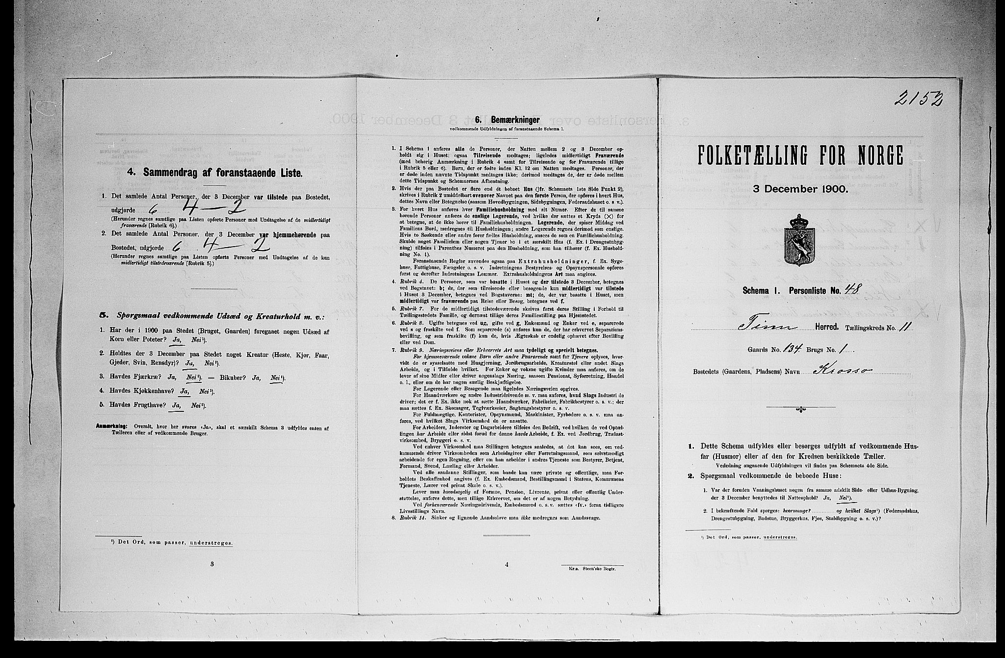 SAKO, 1900 census for Tinn, 1900, p. 865