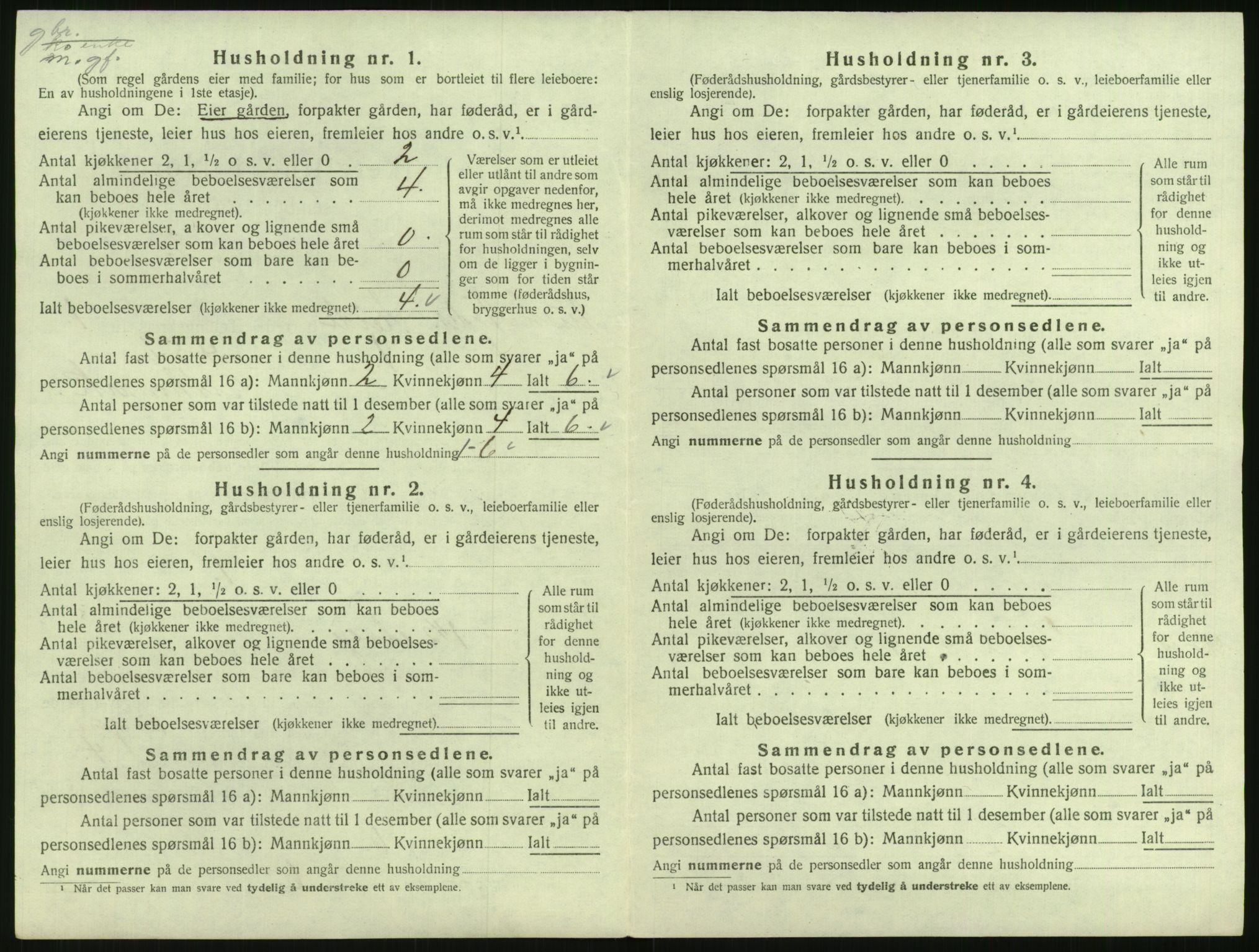 SAK, 1920 census for Eide, 1920, p. 33