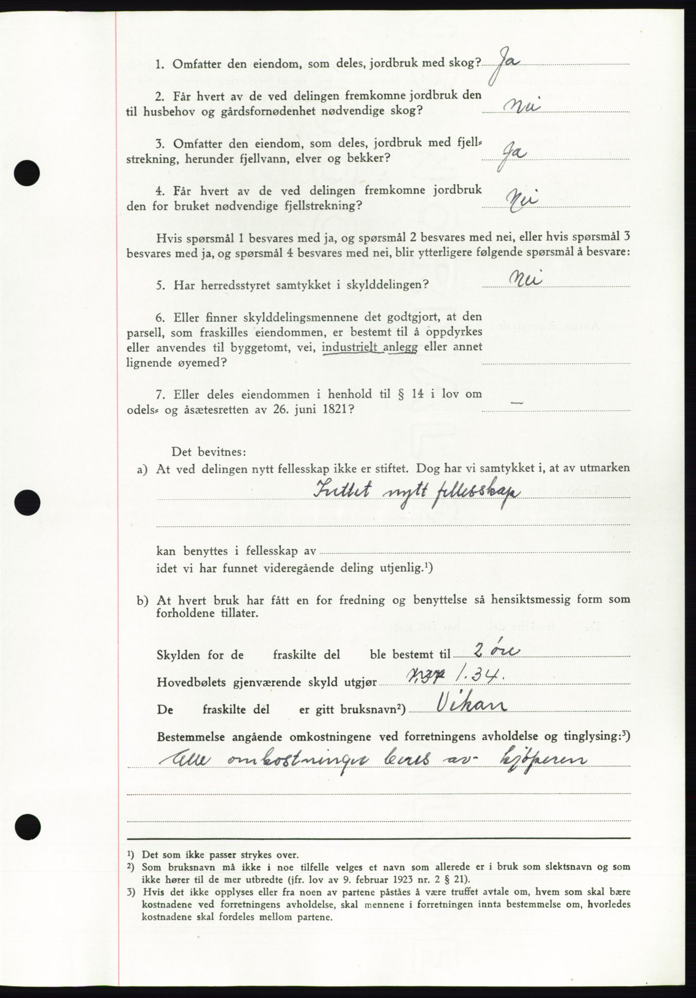 Namdal sorenskriveri, SAT/A-4133/1/2/2C: Mortgage book no. -, 1941-1942, Diary no: : 15/1942