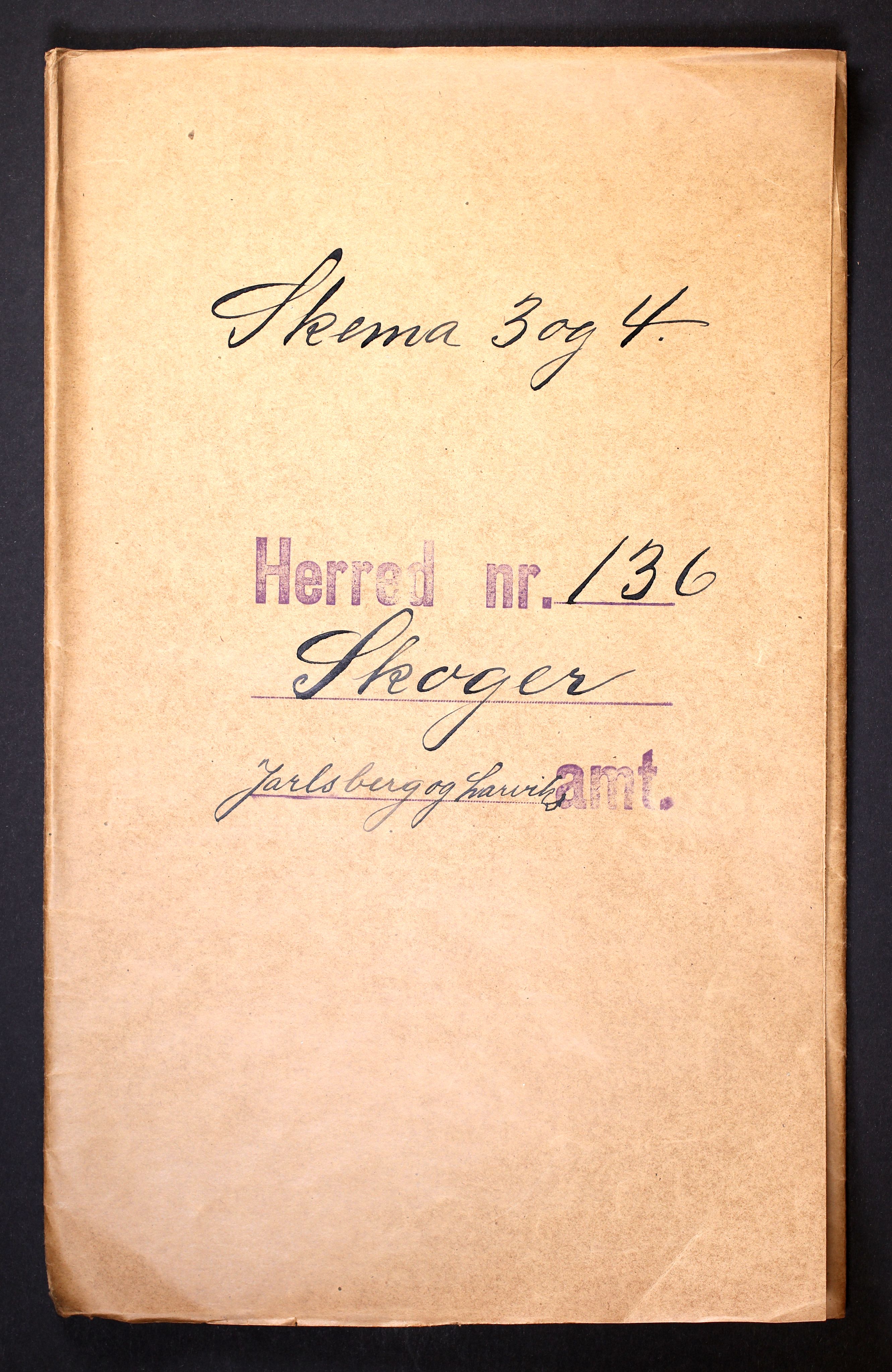 RA, 1910 census for Skoger, 1910, p. 1