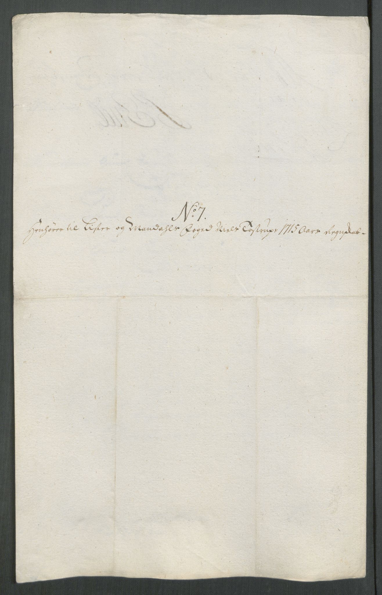 Rentekammeret inntil 1814, Reviderte regnskaper, Fogderegnskap, RA/EA-4092/R43/L2559: Fogderegnskap Lista og Mandal, 1715, p. 63