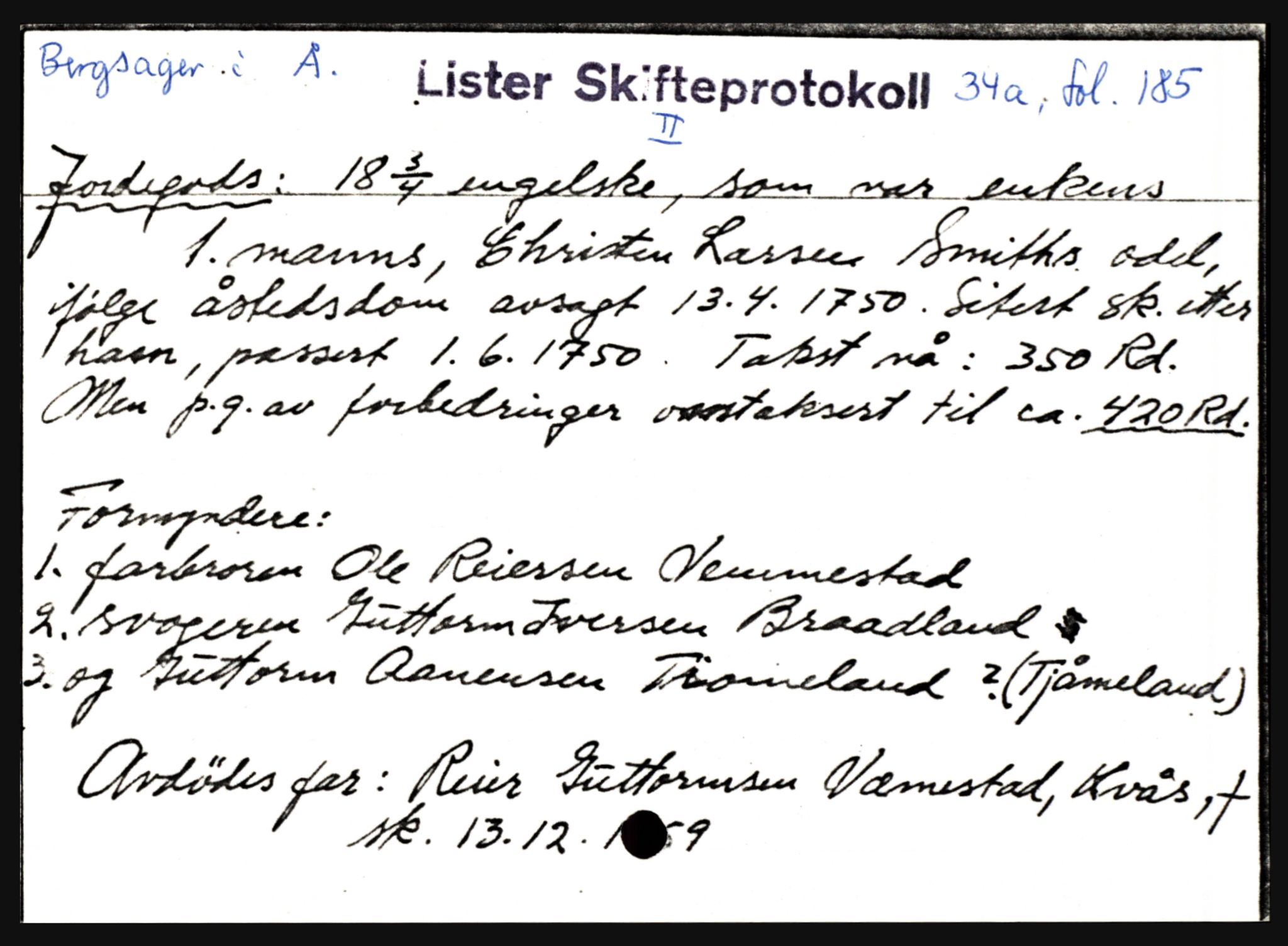 Lister sorenskriveri, AV/SAK-1221-0003/H, p. 1363