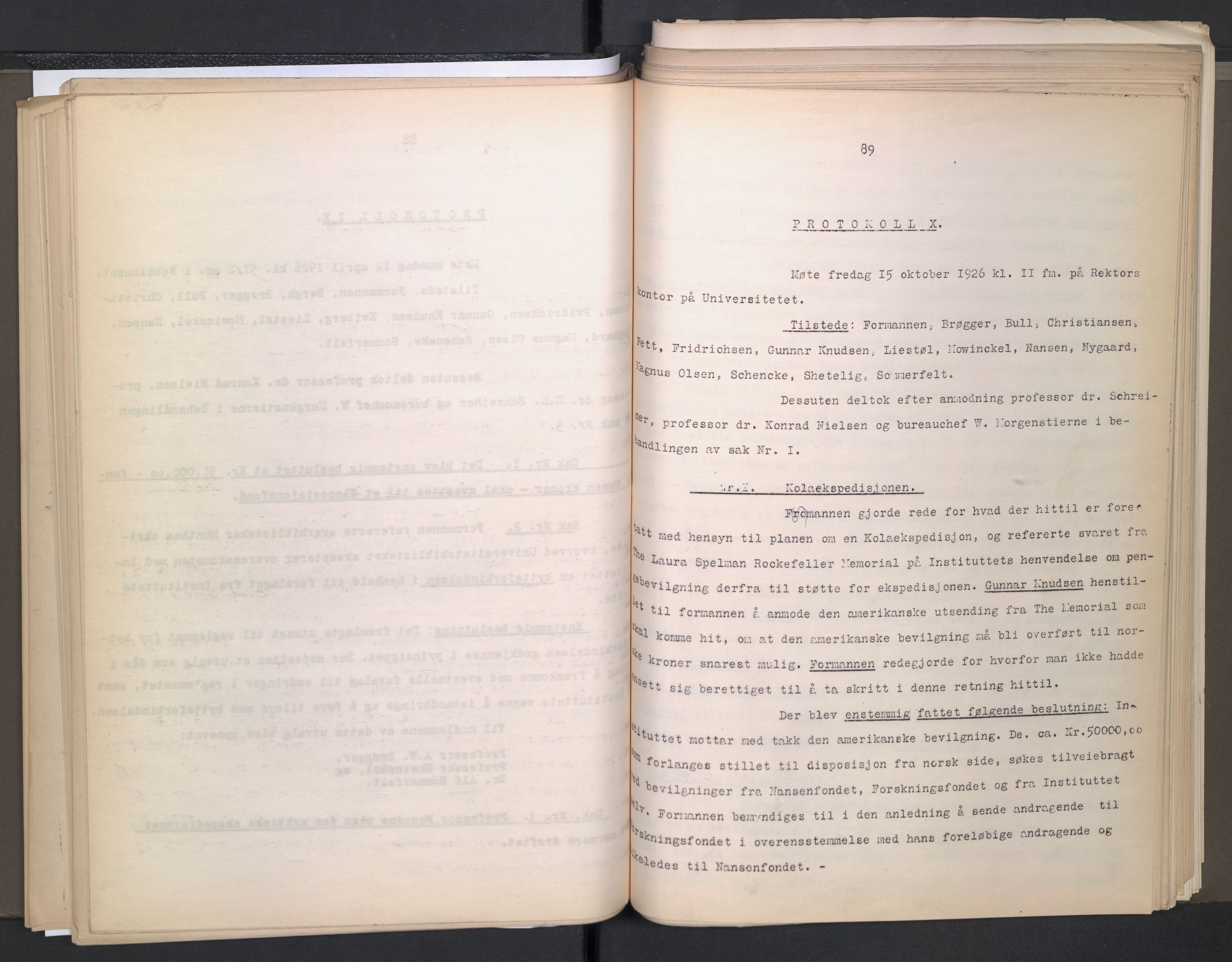 Instituttet for sammenlignende kulturforskning, AV/RA-PA-0424/A/L0005: Styreprotokoll, 1923-1930, p. 90