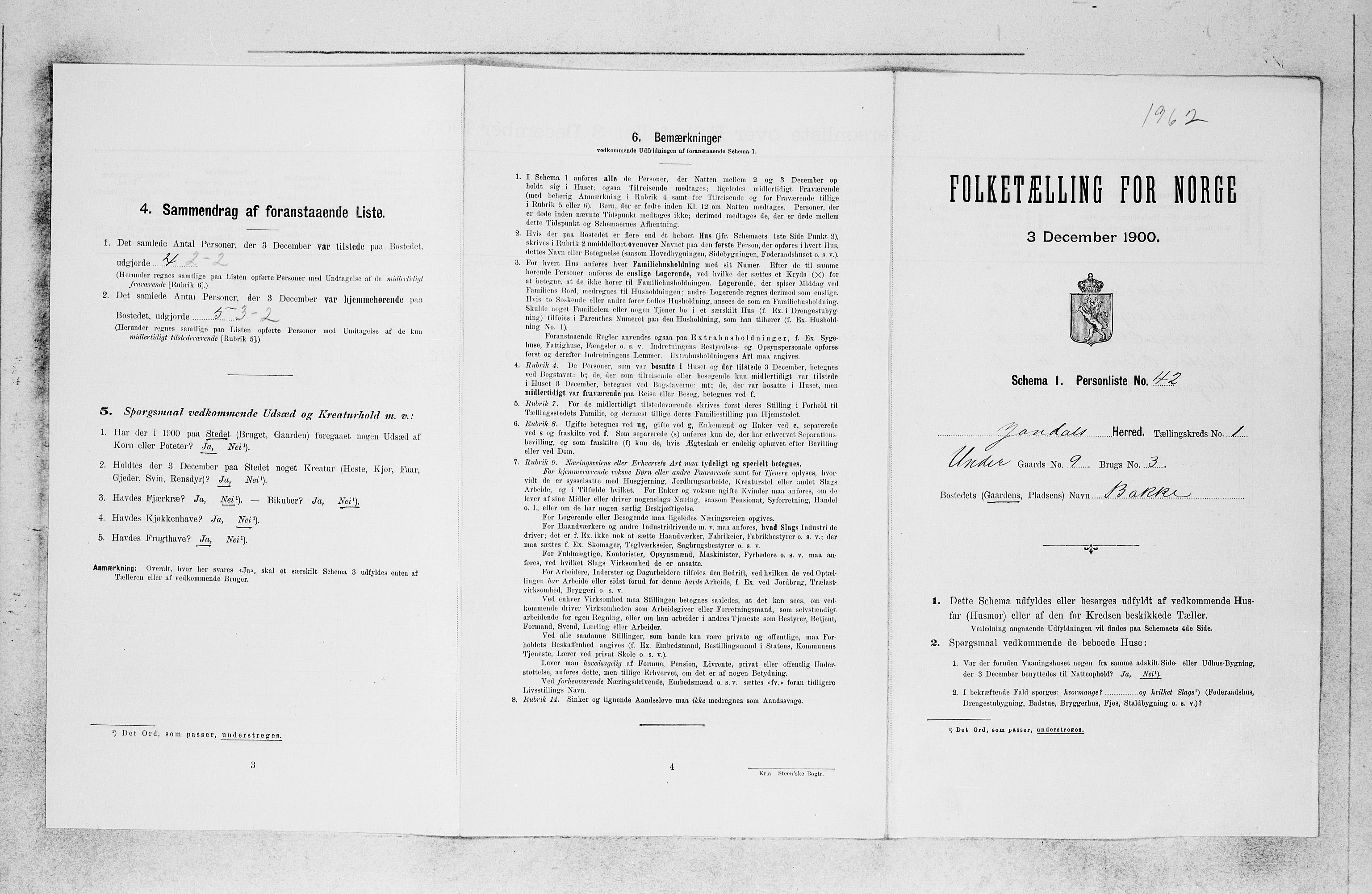 SAB, 1900 census for Jondal, 1900, p. 89