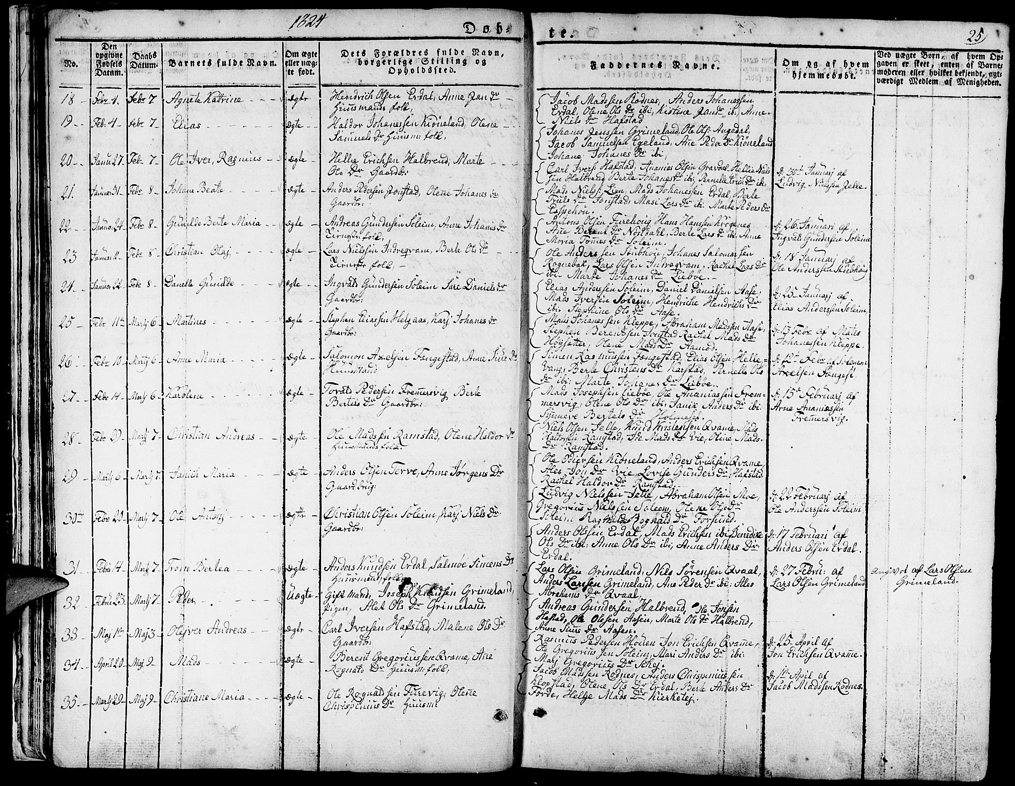 Førde sokneprestembete, SAB/A-79901/H/Haa/Haaa/L0006: Parish register (official) no. A 6, 1821-1842, p. 25