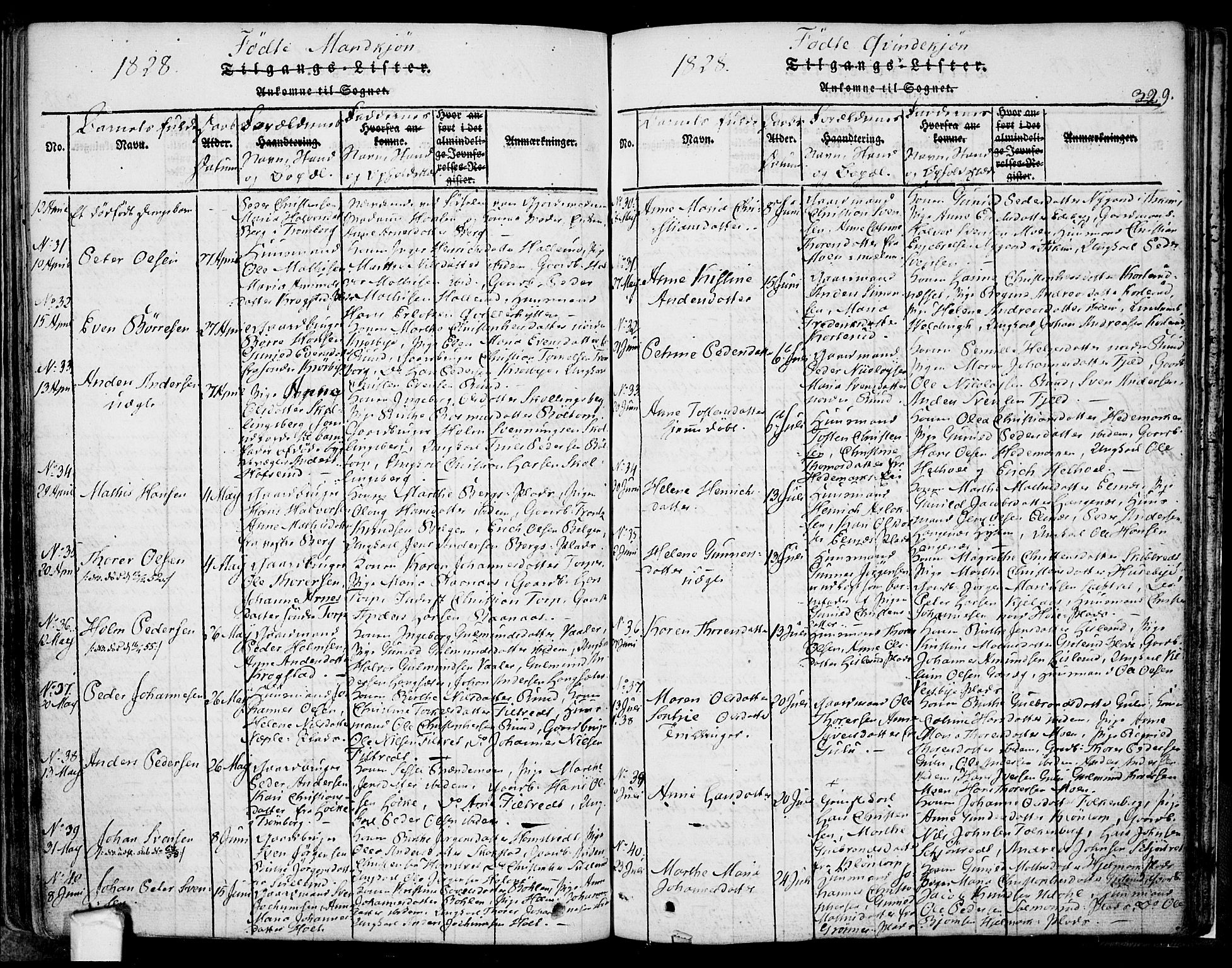 Eidsberg prestekontor Kirkebøker, AV/SAO-A-10905/F/Fa/L0007: Parish register (official) no. I 7, 1814-1832, p. 329
