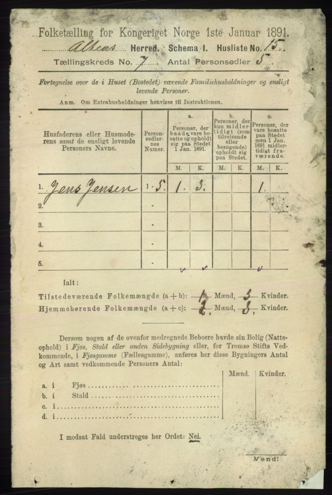 RA, 1891 census for 2012 Alta, 1891, p. 2054