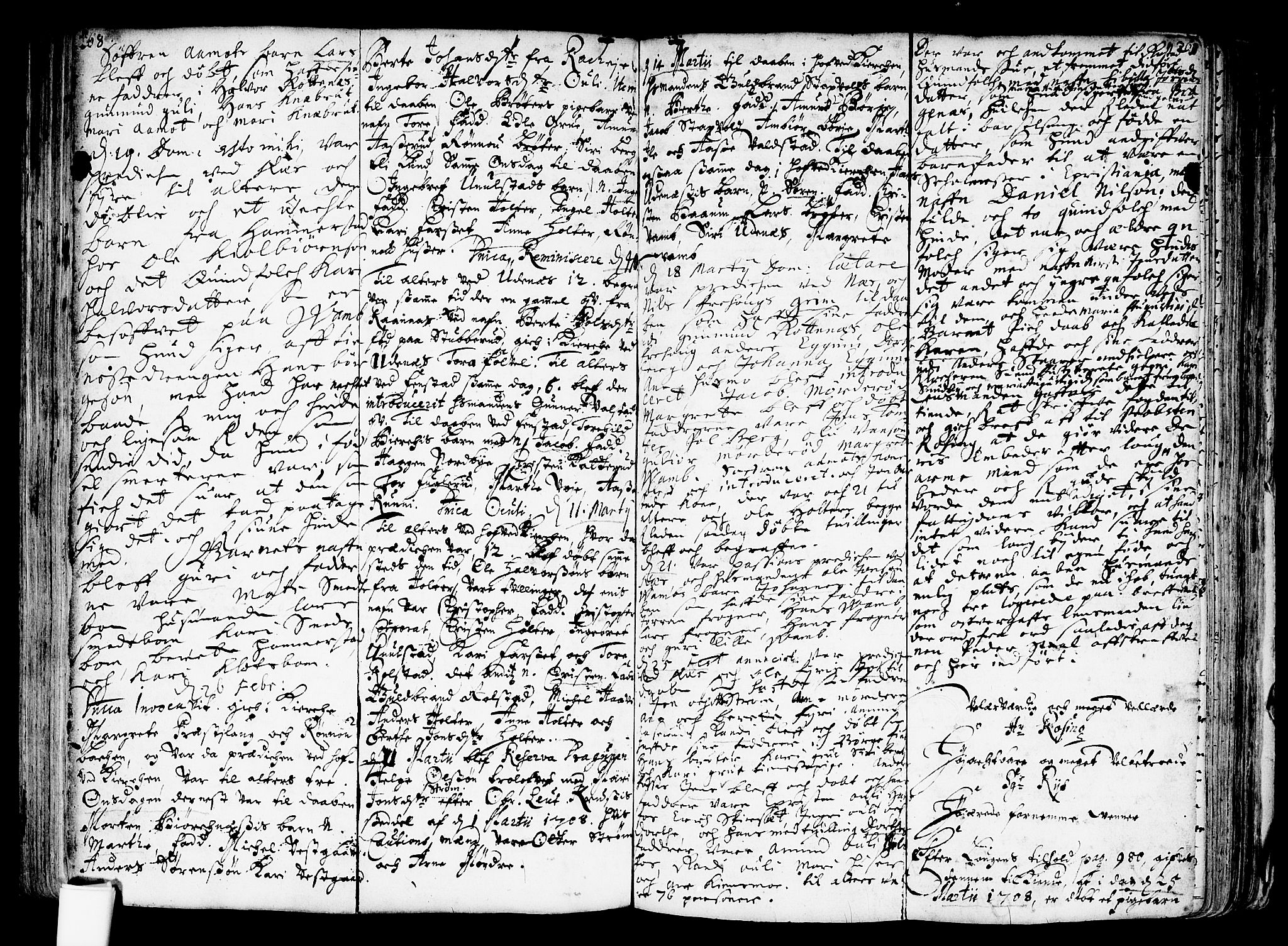 Nes prestekontor Kirkebøker, AV/SAO-A-10410/F/Fa/L0001: Parish register (official) no. I 1, 1689-1716, p. 268-269