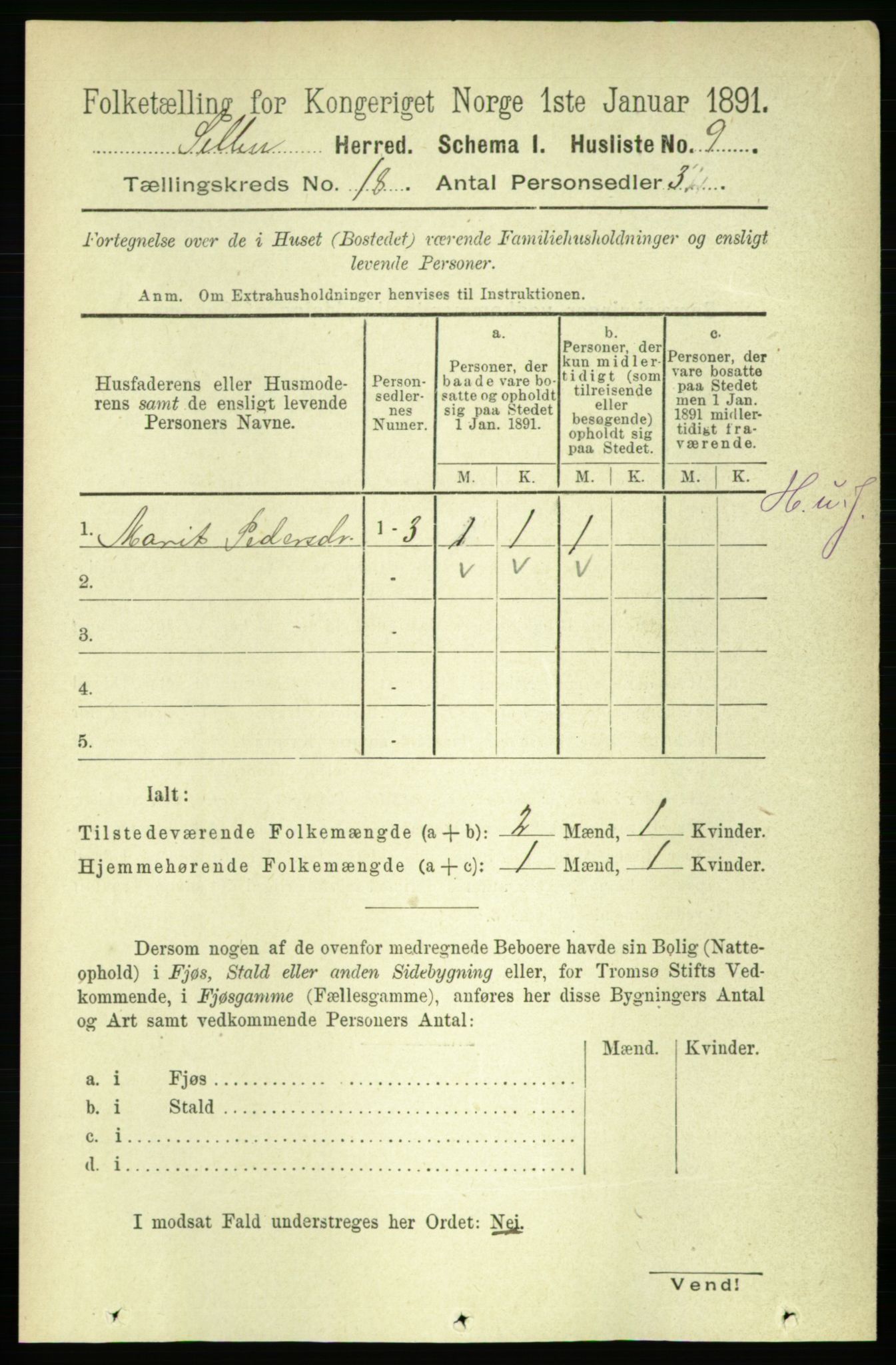 RA, 1891 census for 1664 Selbu, 1891, p. 6442