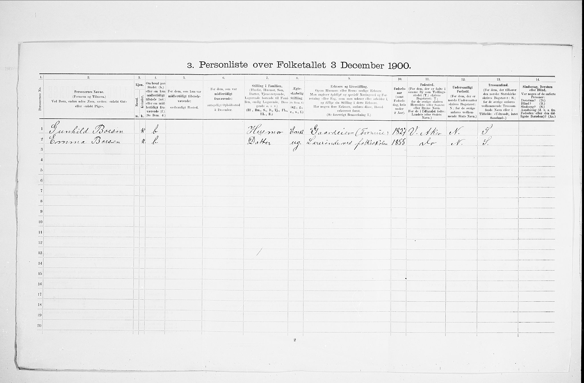 SAO, 1900 census for Kristiania, 1900, p. 40787