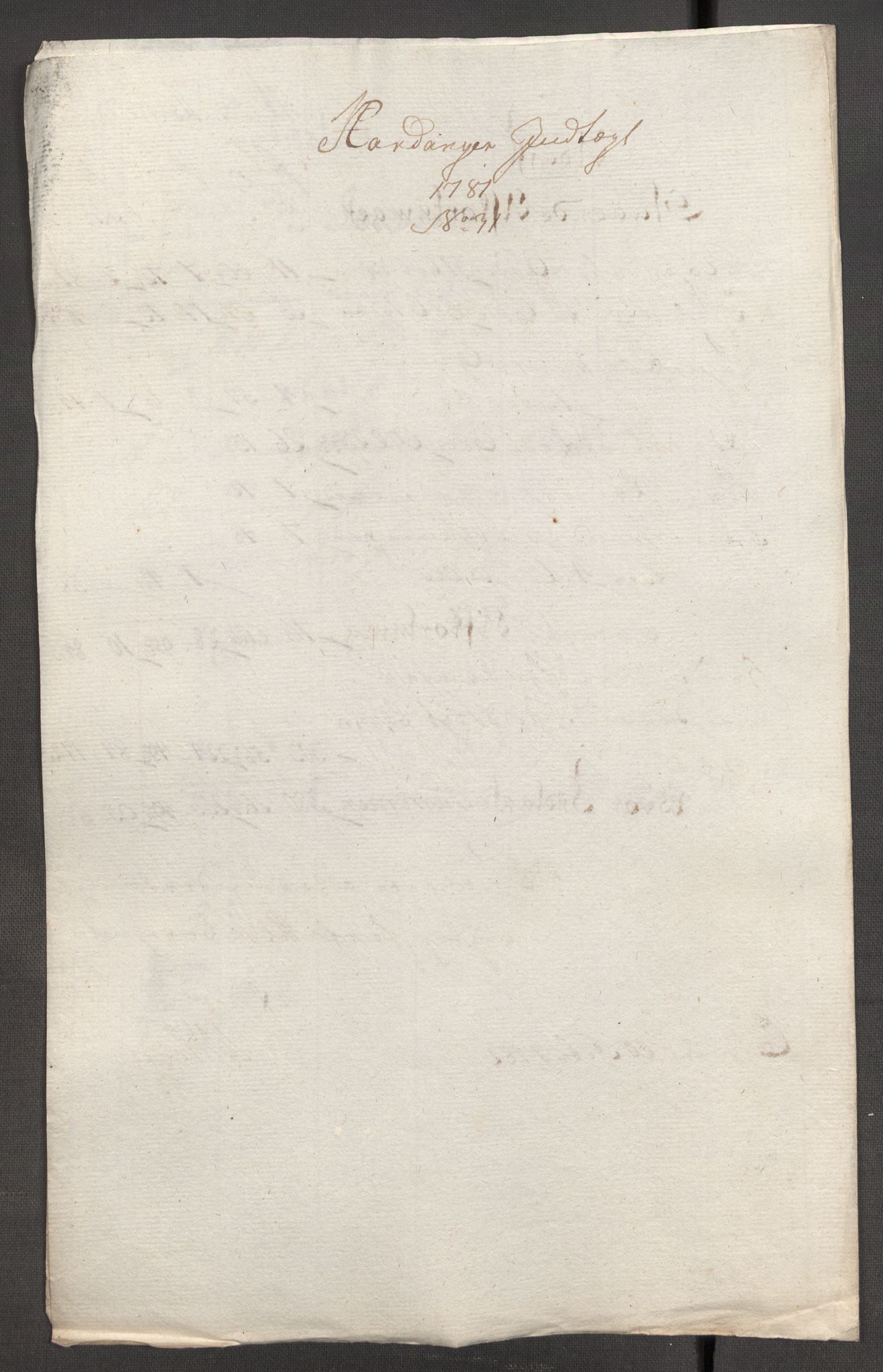 Rentekammeret inntil 1814, Reviderte regnskaper, Fogderegnskap, RA/EA-4092/R48/L3097: Fogderegnskap Sunnhordland og Hardanger, 1781, p. 224