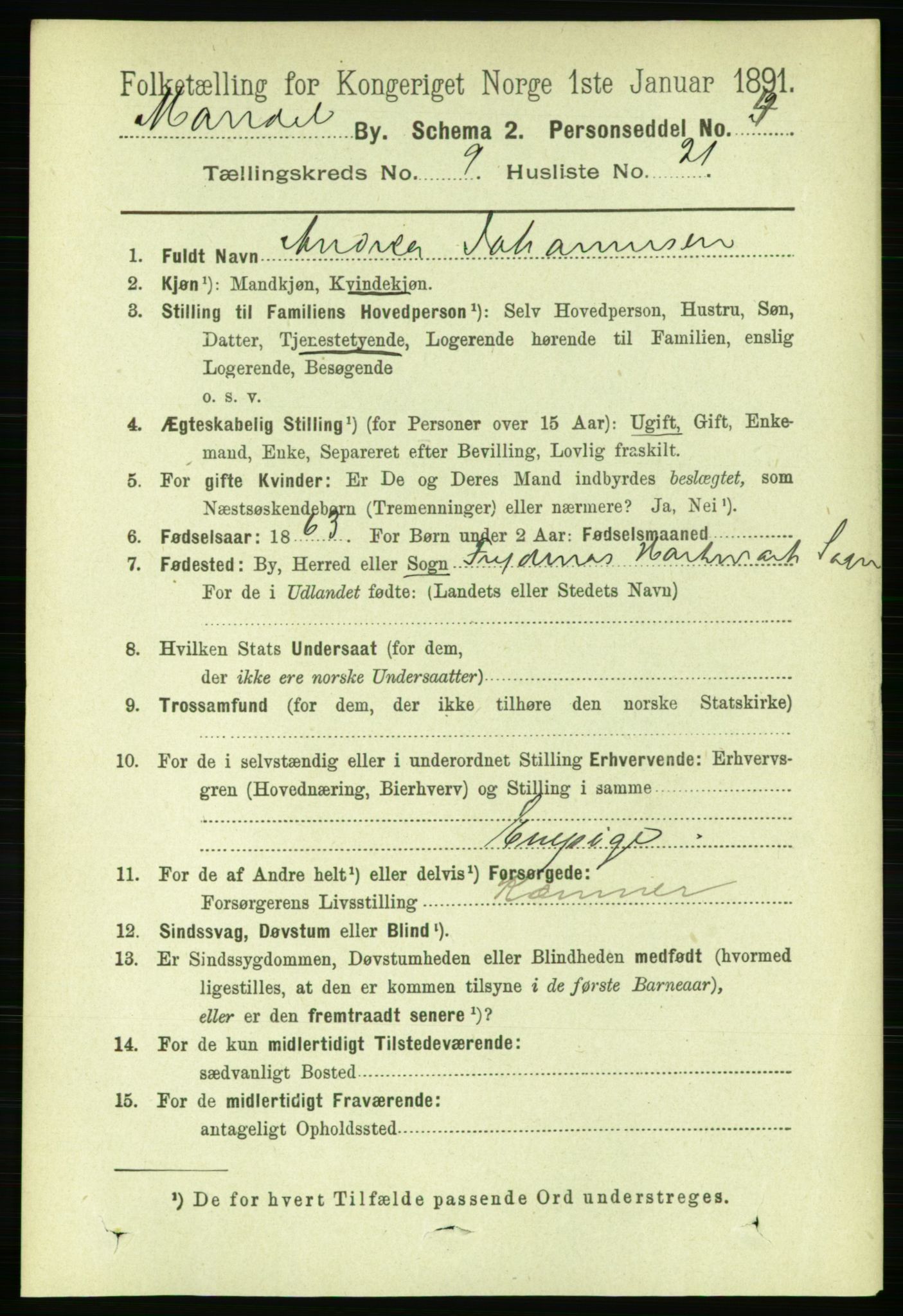 RA, 1891 census for 1002 Mandal, 1891, p. 2635