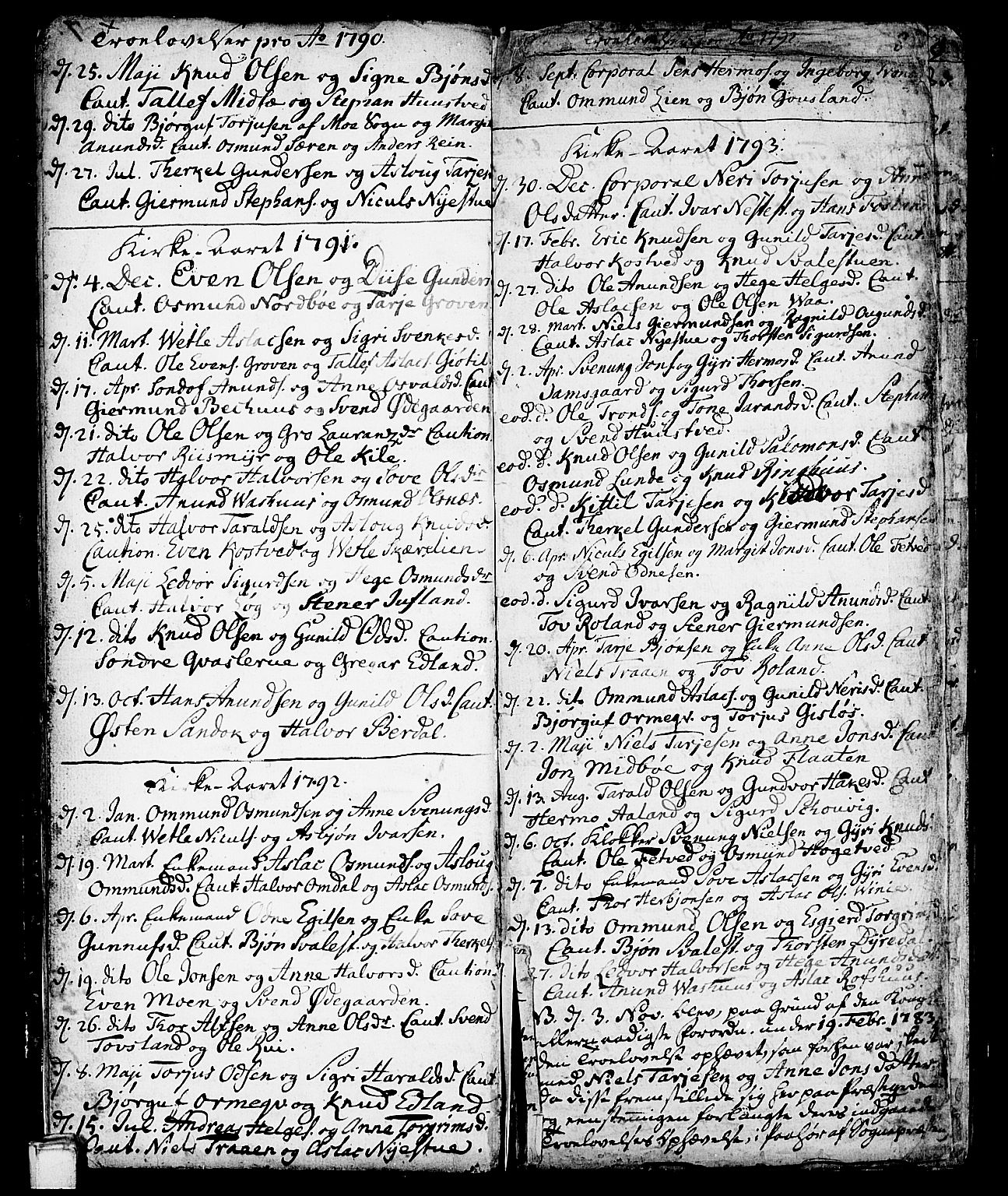 Vinje kirkebøker, SAKO/A-312/F/Fa/L0002: Parish register (official) no. I 2, 1767-1814, p. 8