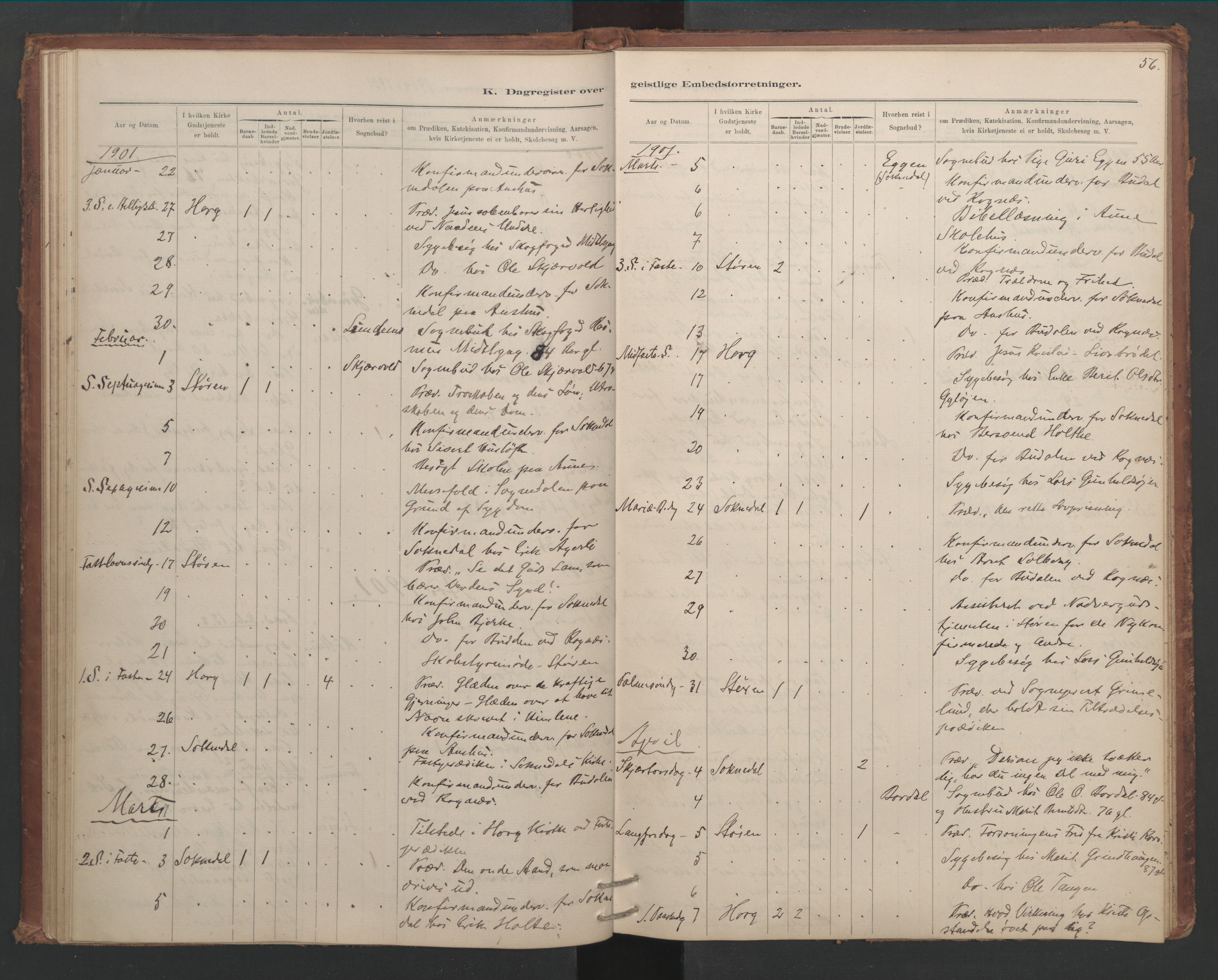 Ministerialprotokoller, klokkerbøker og fødselsregistre - Sør-Trøndelag, SAT/A-1456/687/L1012: Diary records no. 687B01, 1887-1914, p. 56