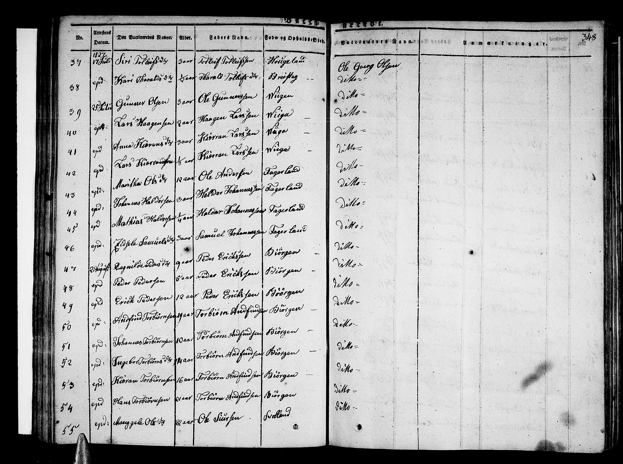 Stord sokneprestembete, SAB/A-78201/H/Haa: Parish register (official) no. A 6, 1826-1840, p. 348