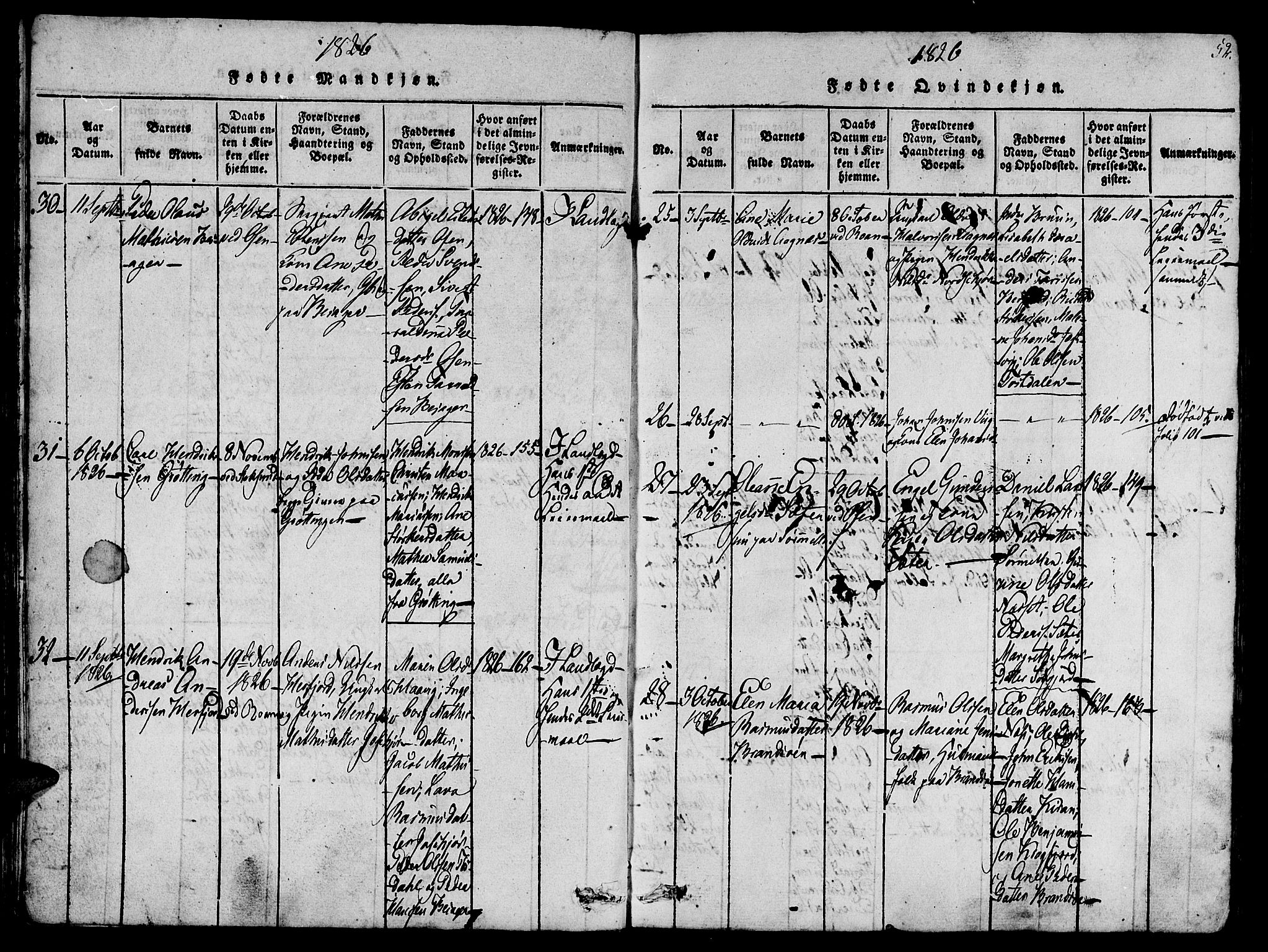 Ministerialprotokoller, klokkerbøker og fødselsregistre - Sør-Trøndelag, SAT/A-1456/657/L0702: Parish register (official) no. 657A03, 1818-1831, p. 52