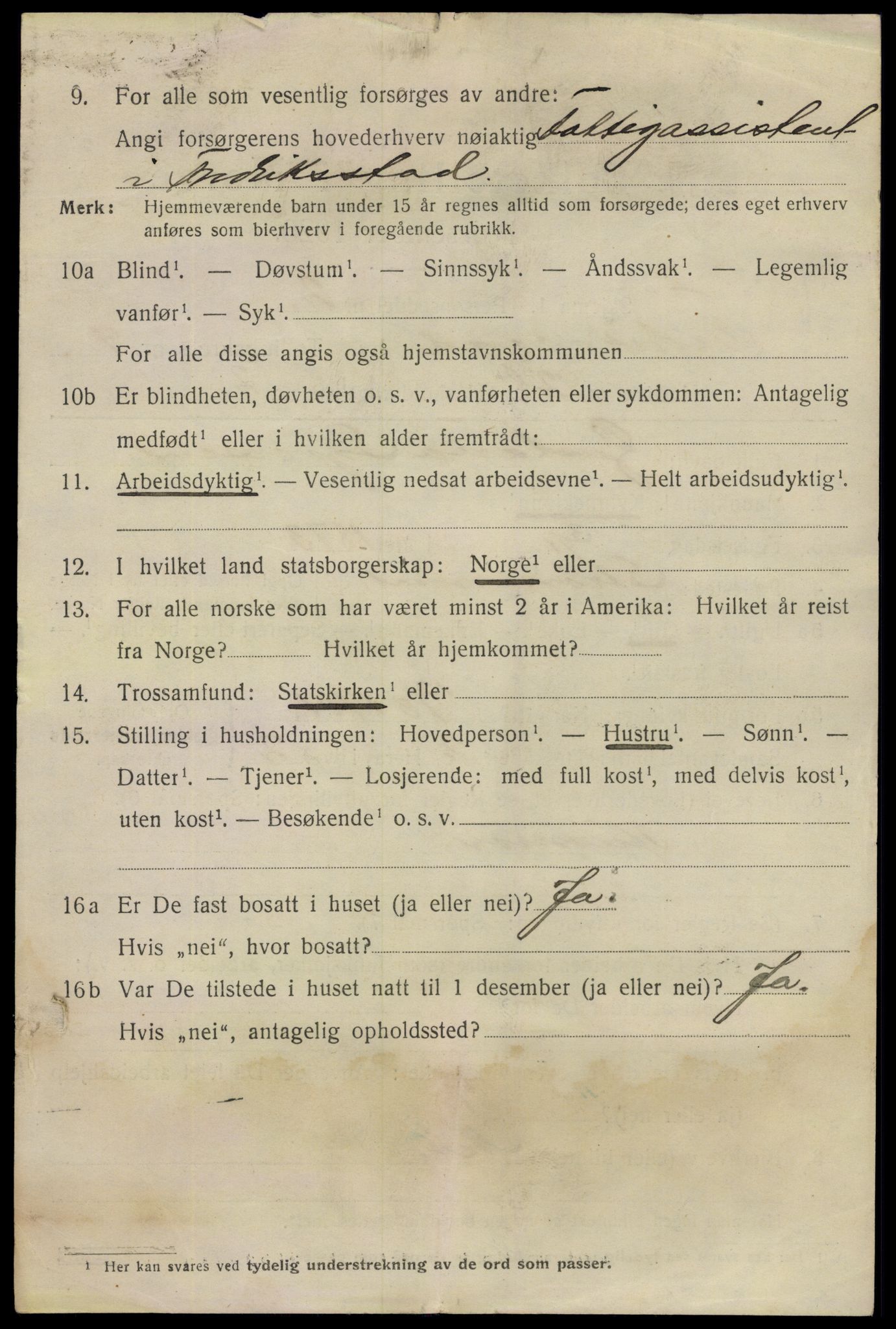 SAO, 1920 census for Fredrikstad, 1920, p. 26714