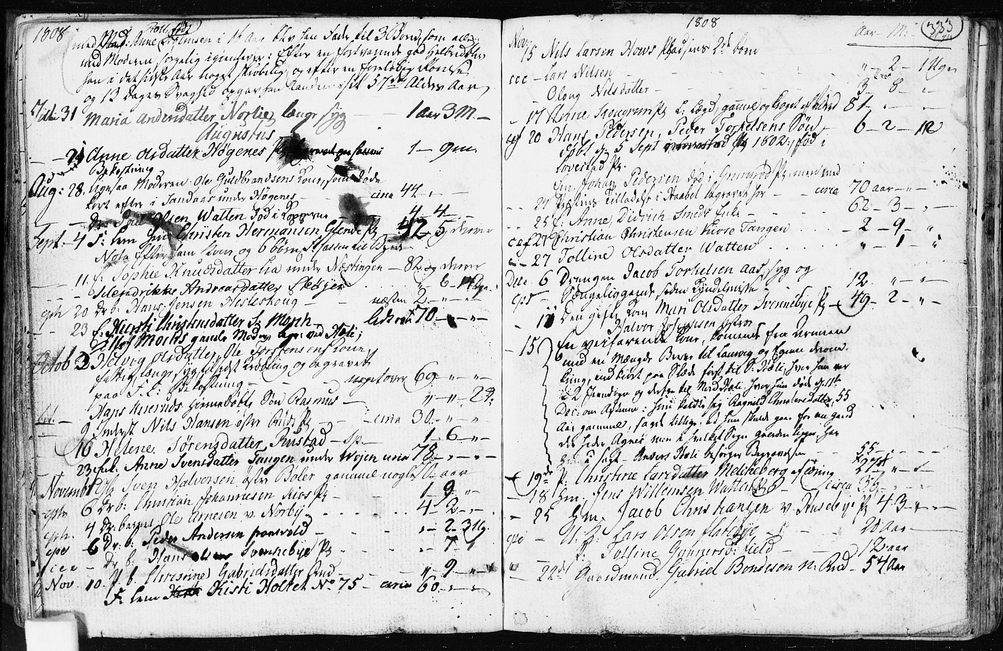 Spydeberg prestekontor Kirkebøker, AV/SAO-A-10924/F/Fa/L0003: Parish register (official) no. I 3, 1778-1814, p. 333