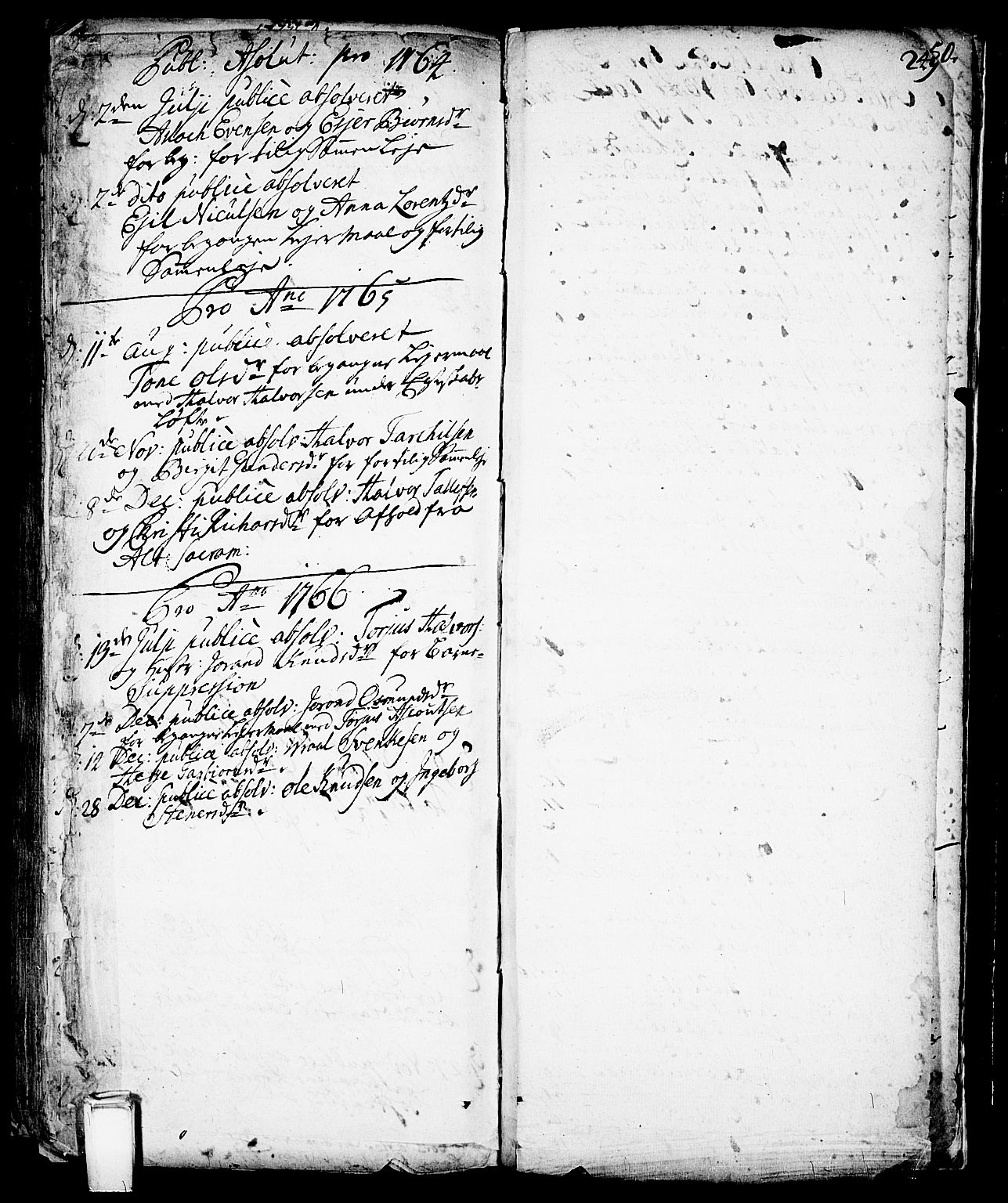Vinje kirkebøker, SAKO/A-312/F/Fa/L0001: Parish register (official) no. I 1, 1717-1766, p. 249