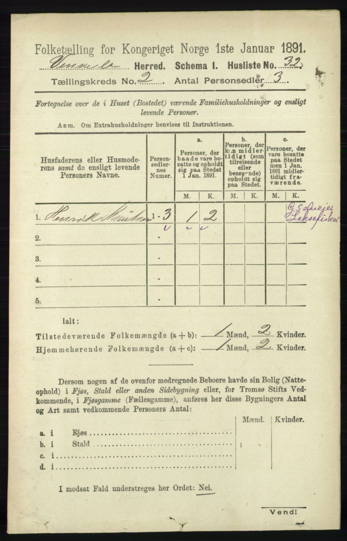 RA, 1891 census for 1014 Vennesla, 1891, p. 399