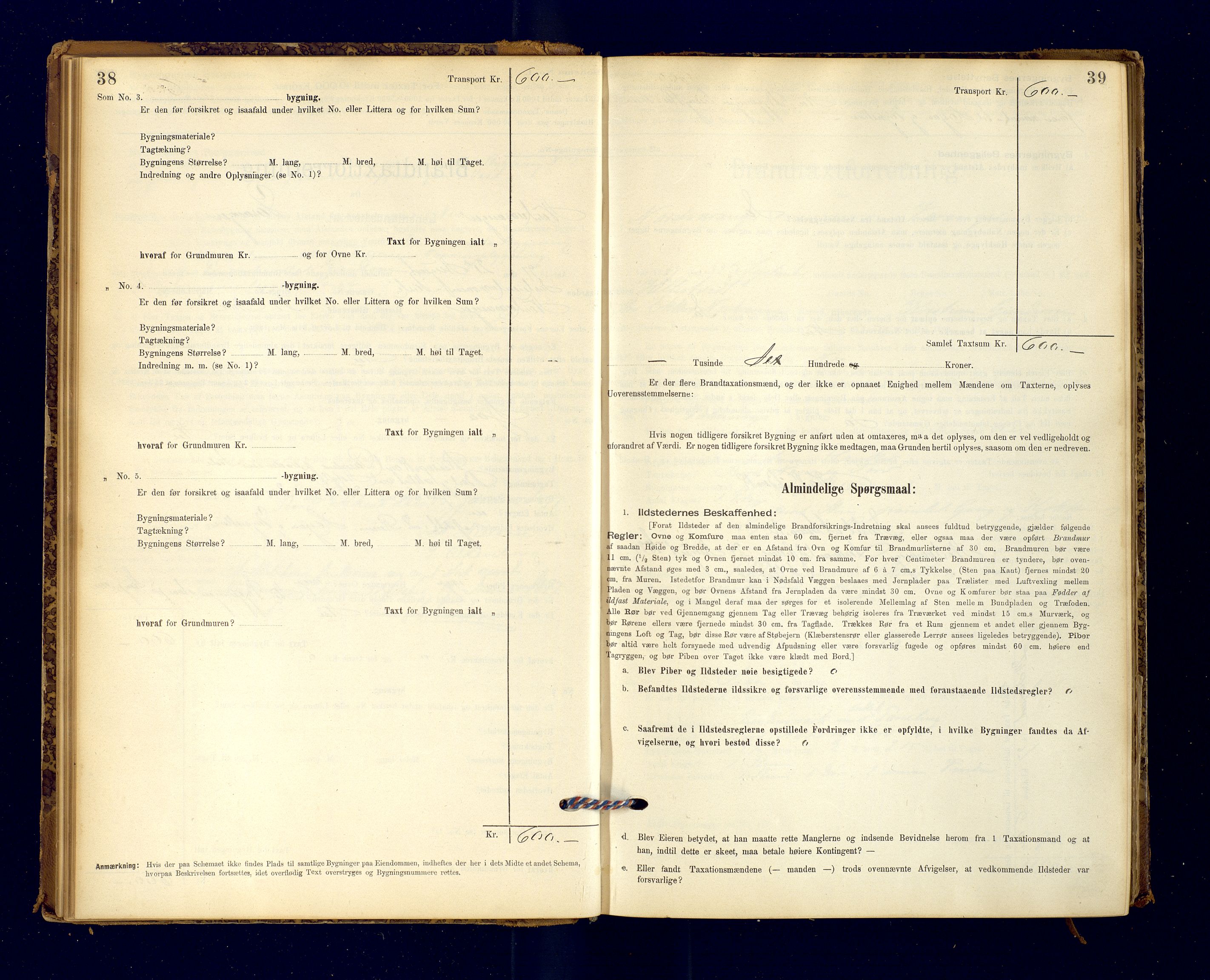 Nord-Varanger (Vadsø) lensmannskontor, AV/SATØ-S-1166/1/Fp/Fpb/L0198: Branntakstprotokoller, 1895-1913, p. 38-39