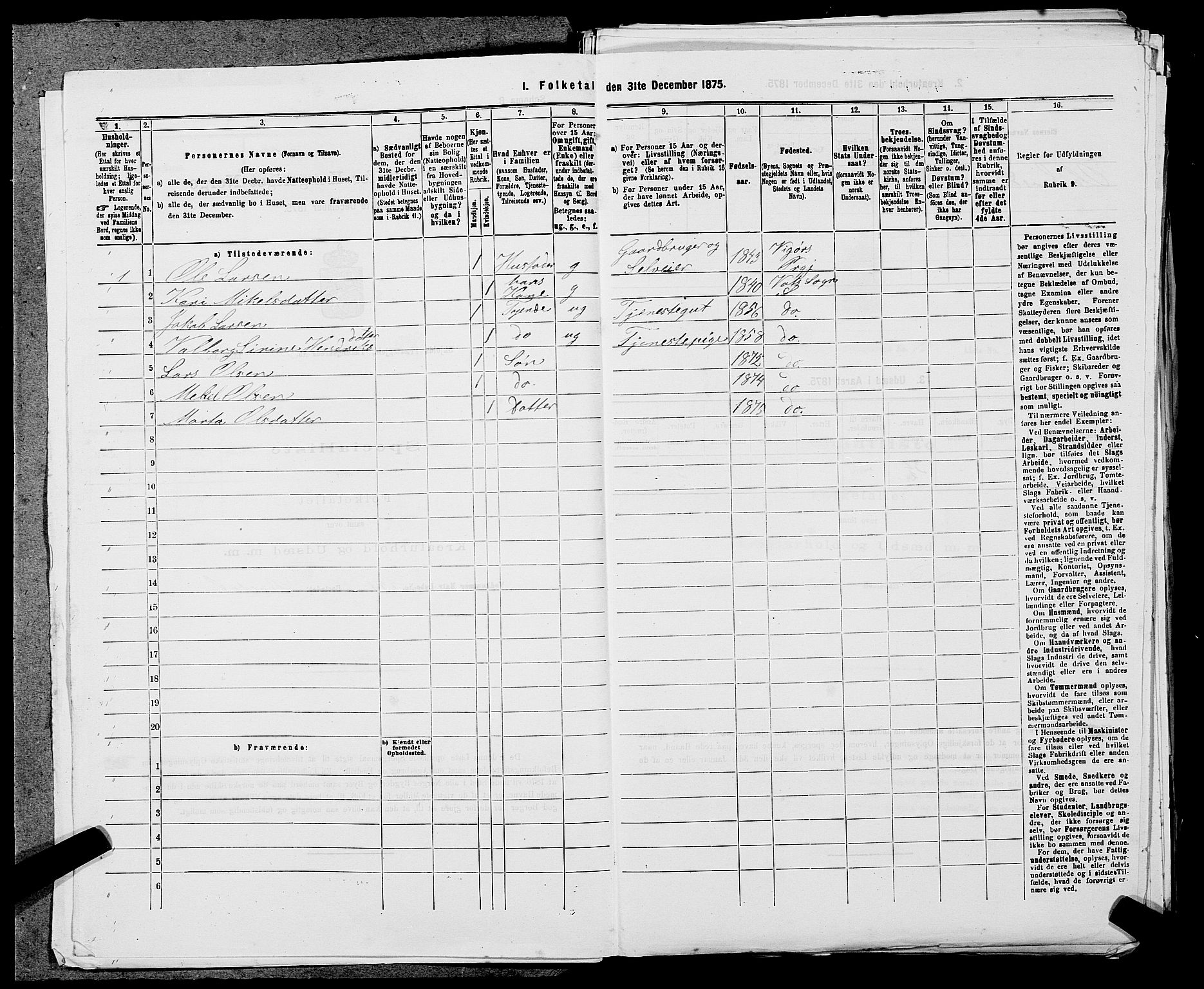 SAST, 1875 census for 1154P Skjold, 1875, p. 958