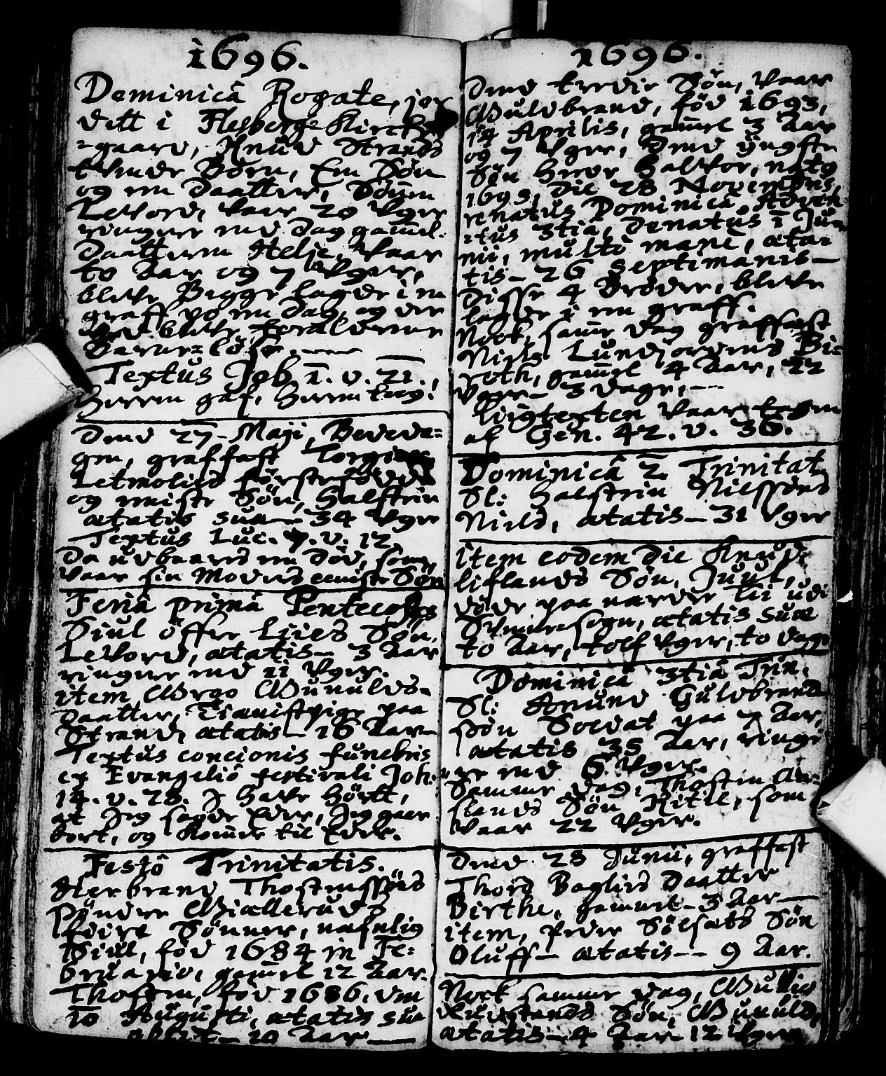 Flesberg kirkebøker, AV/SAKO-A-18/F/Fa/L0001: Parish register (official) no. I 1, 1688-1725