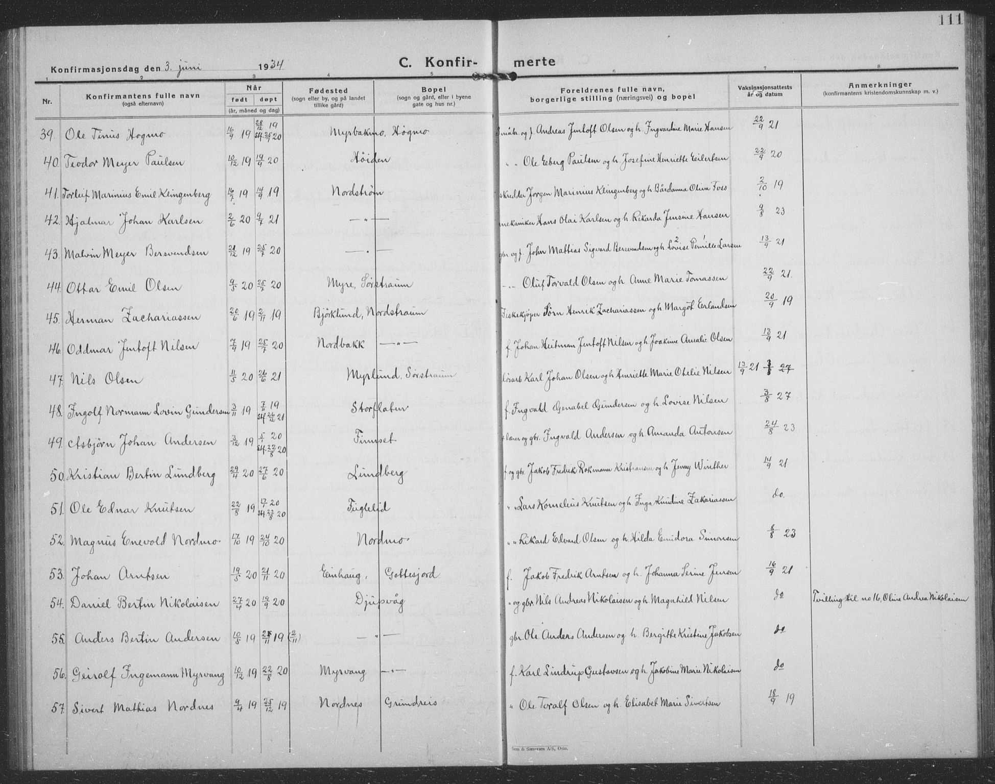 Tranøy sokneprestkontor, SATØ/S-1313/I/Ia/Iab/L0024klokker: Parish register (copy) no. 24, 1929-1943, p. 111