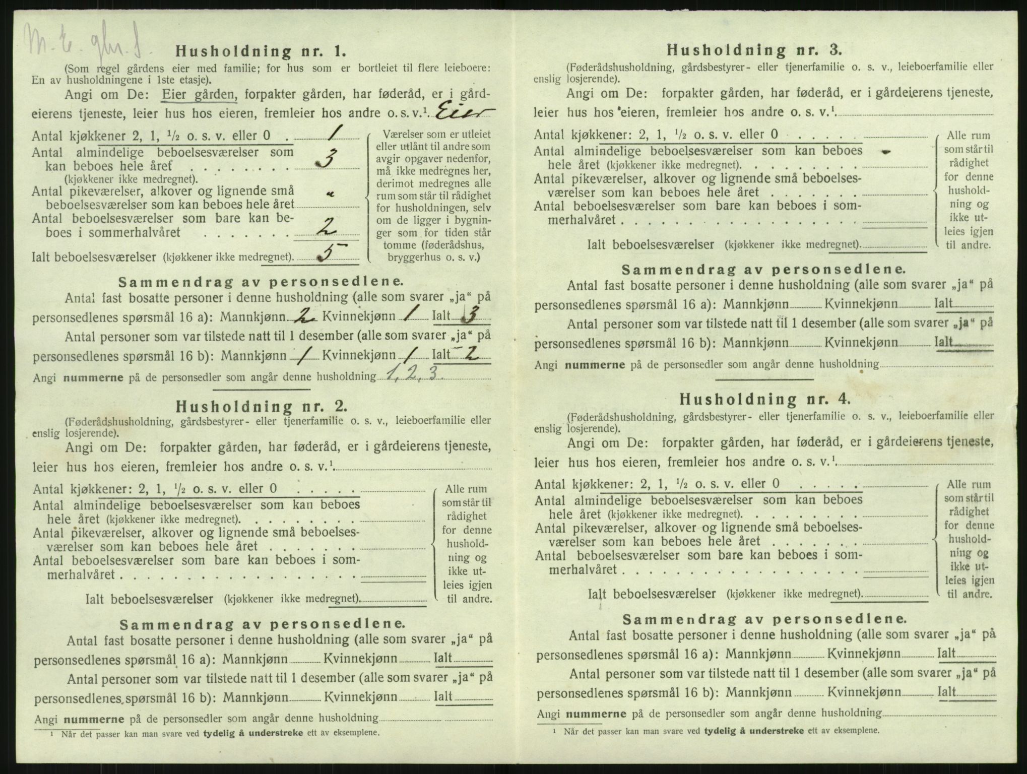 SAK, 1920 census for Flosta, 1920, p. 539