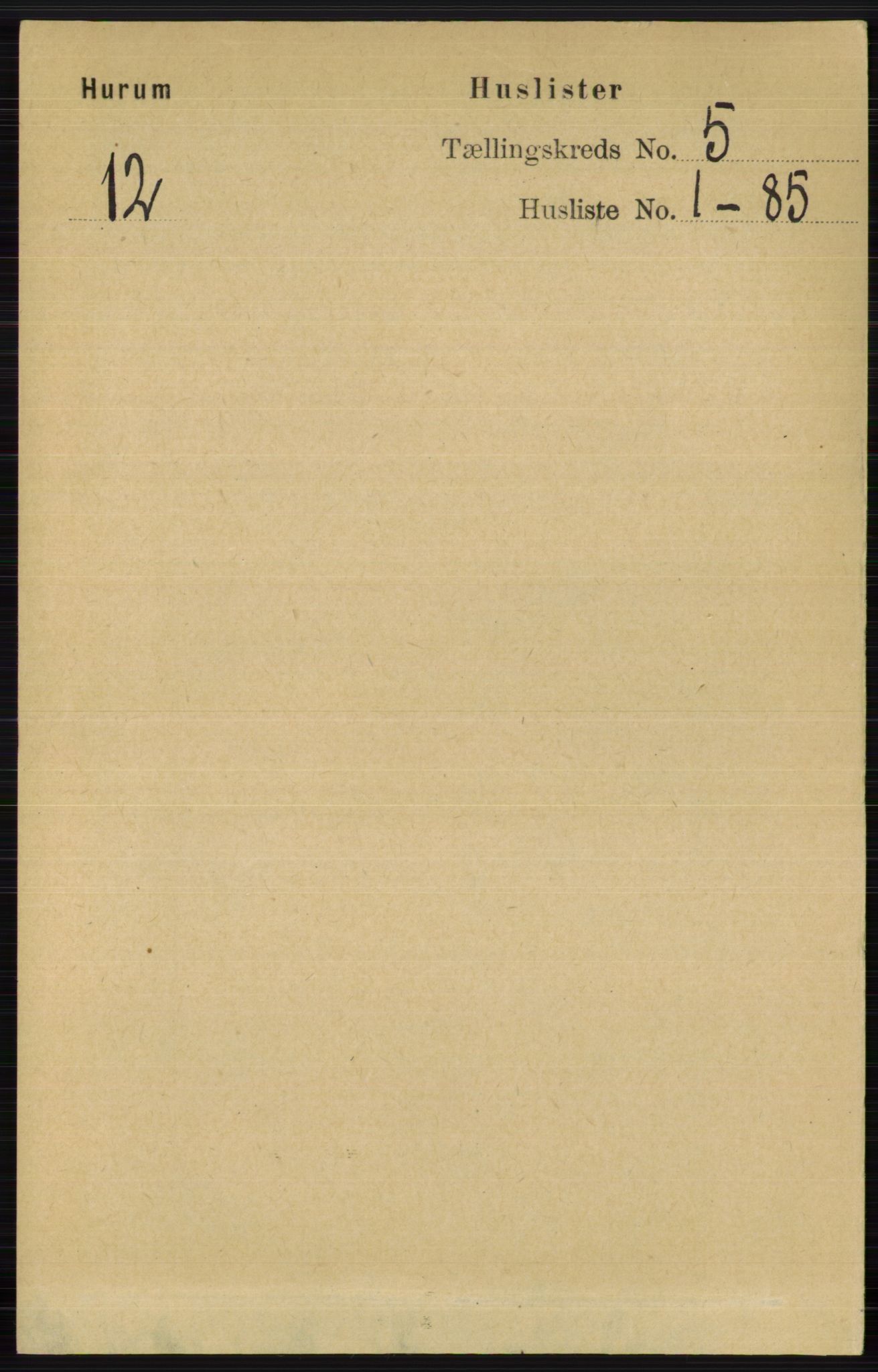 RA, 1891 census for 0628 Hurum, 1891, p. 1312