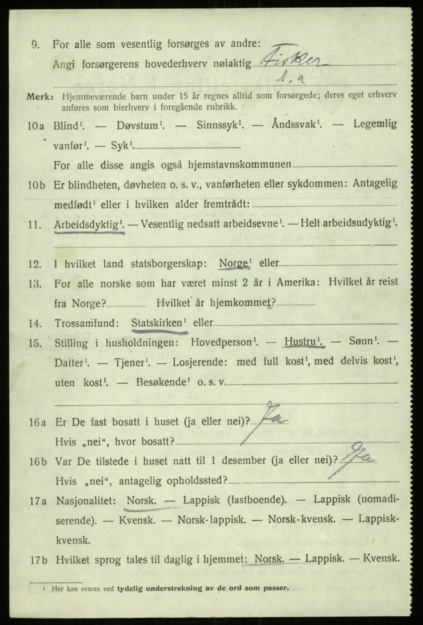 SATØ, 1920 census for Kvæfjord, 1920, p. 6522