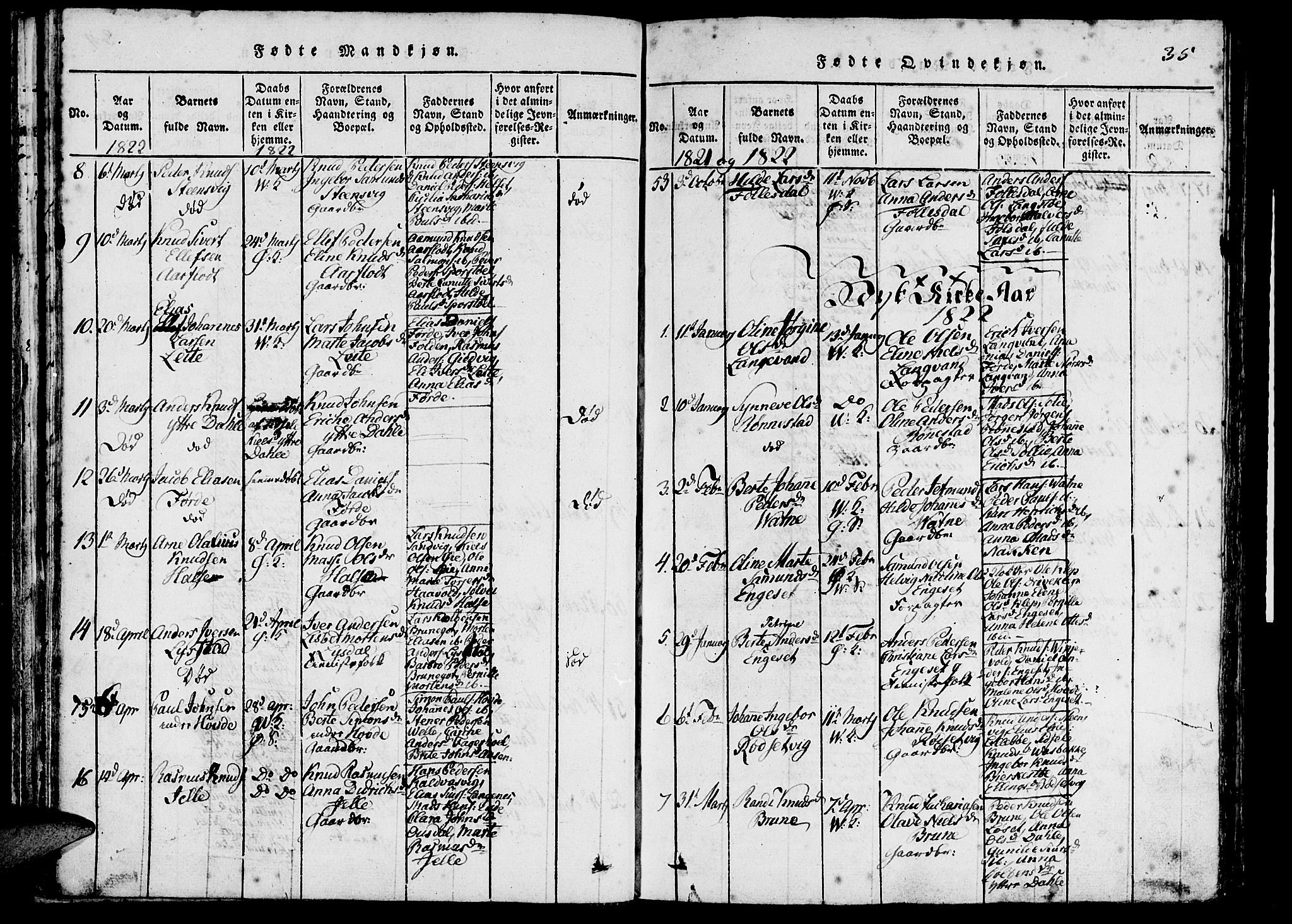 Ministerialprotokoller, klokkerbøker og fødselsregistre - Møre og Romsdal, AV/SAT-A-1454/511/L0138: Parish register (official) no. 511A05, 1817-1832, p. 35