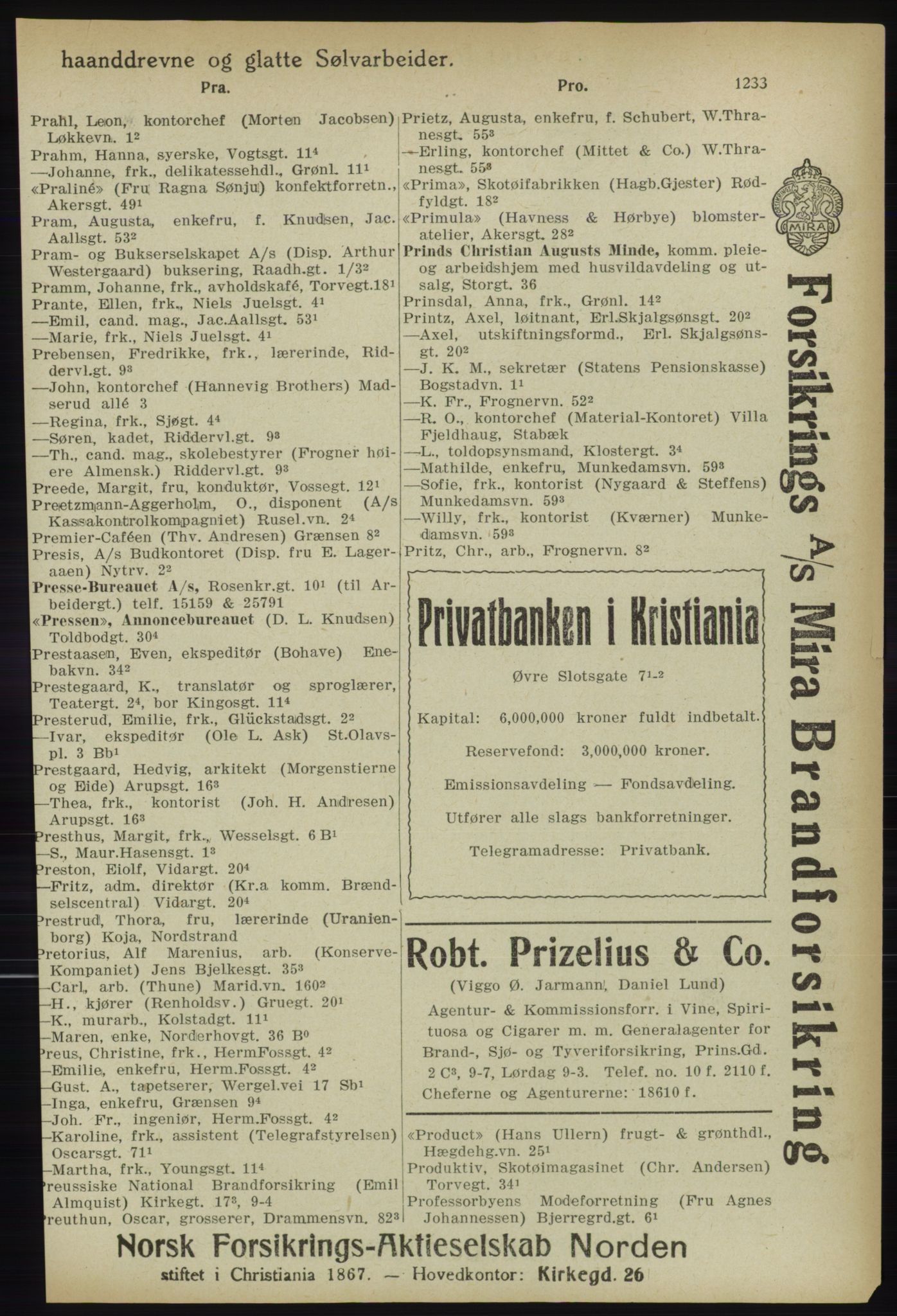 Kristiania/Oslo adressebok, PUBL/-, 1918, p. 1258