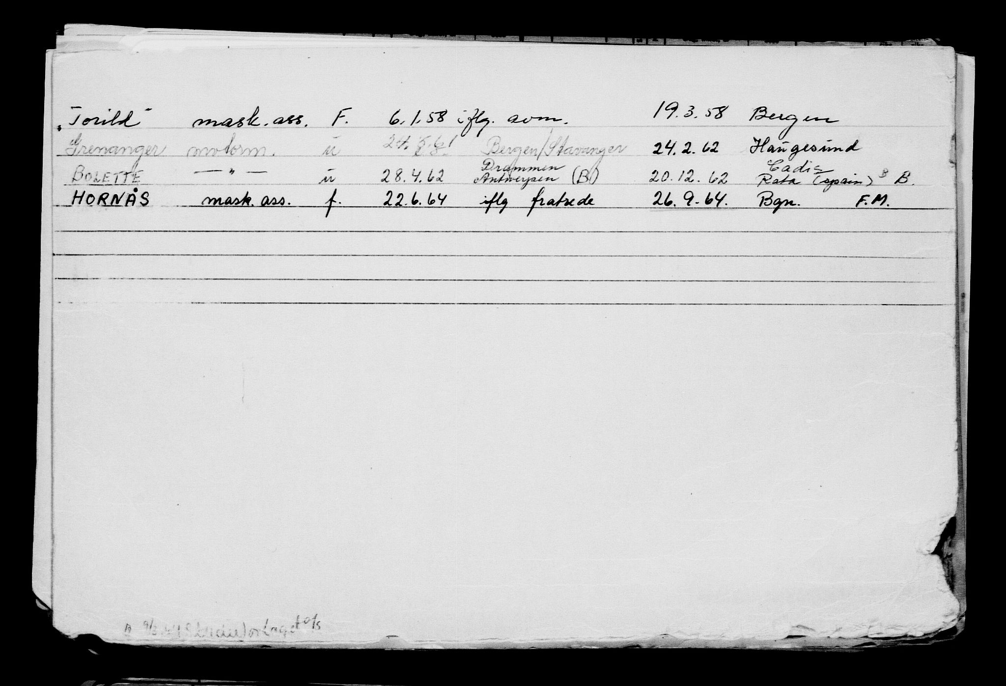 Direktoratet for sjømenn, RA/S-3545/G/Gb/L0192: Hovedkort, 1921, p. 331