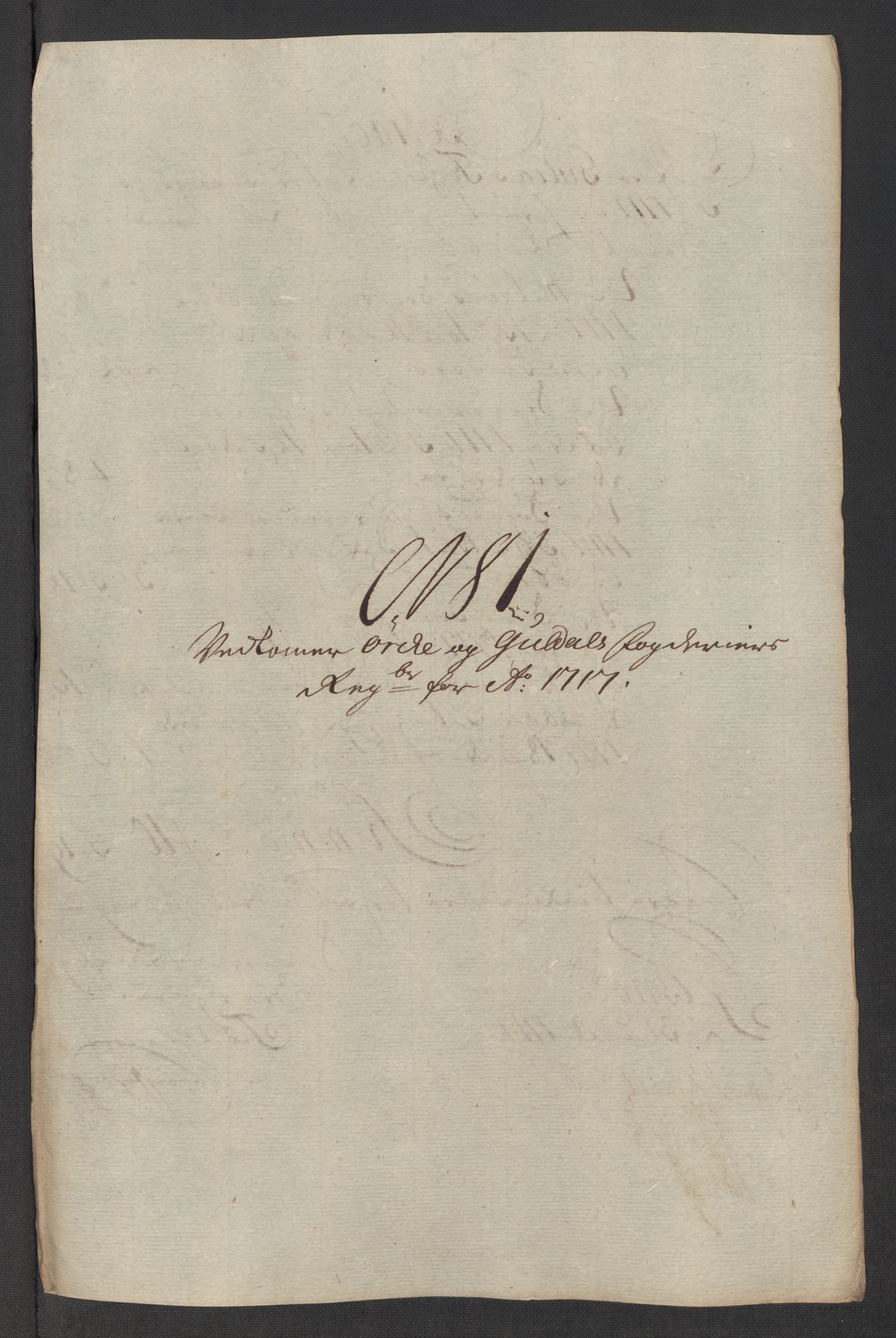 Rentekammeret inntil 1814, Reviderte regnskaper, Fogderegnskap, AV/RA-EA-4092/R60/L3969: Fogderegnskap Orkdal og Gauldal, 1717, p. 543