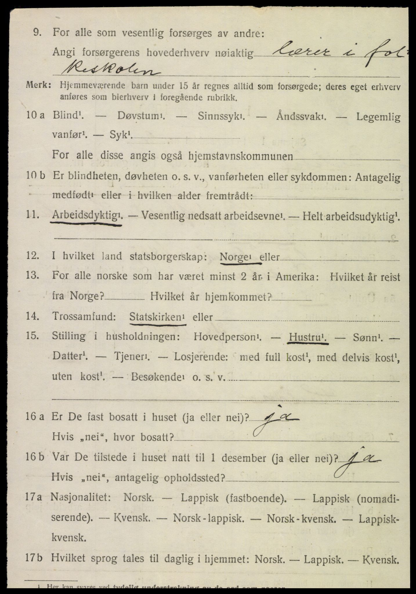 SAT, 1920 census for Beitstad, 1920, p. 754