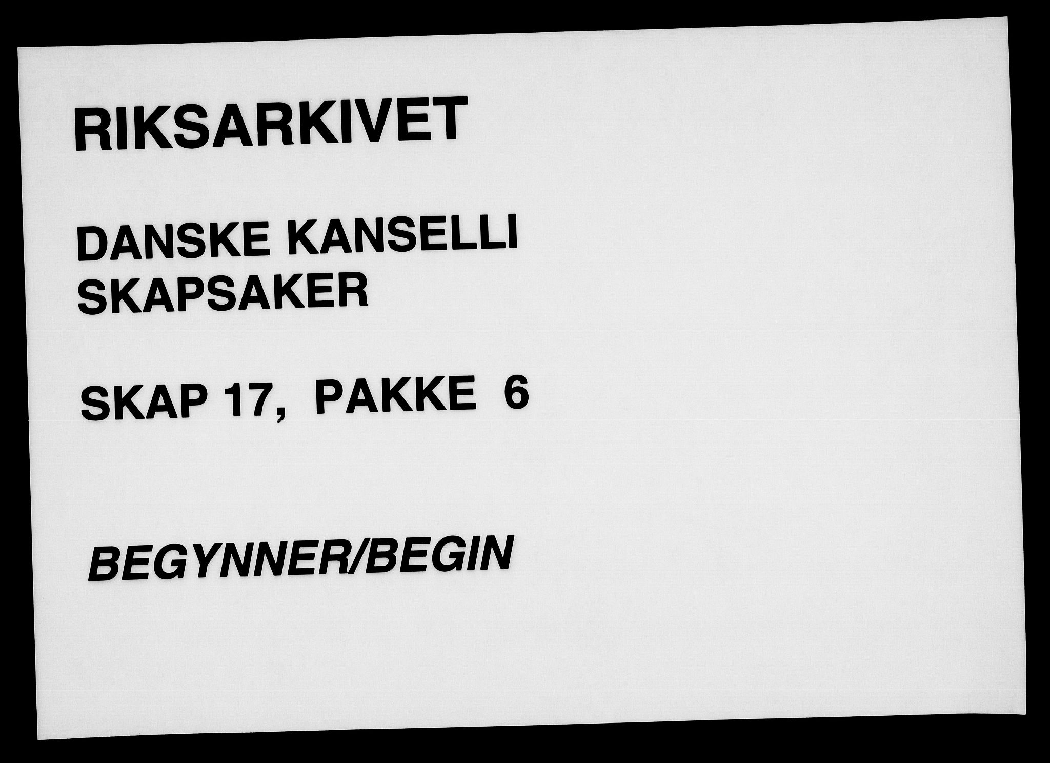 Danske Kanselli, Skapsaker, RA/EA-4061/F/L0134: Skap 17, pakke 4-12, 1585-1806, p. 75