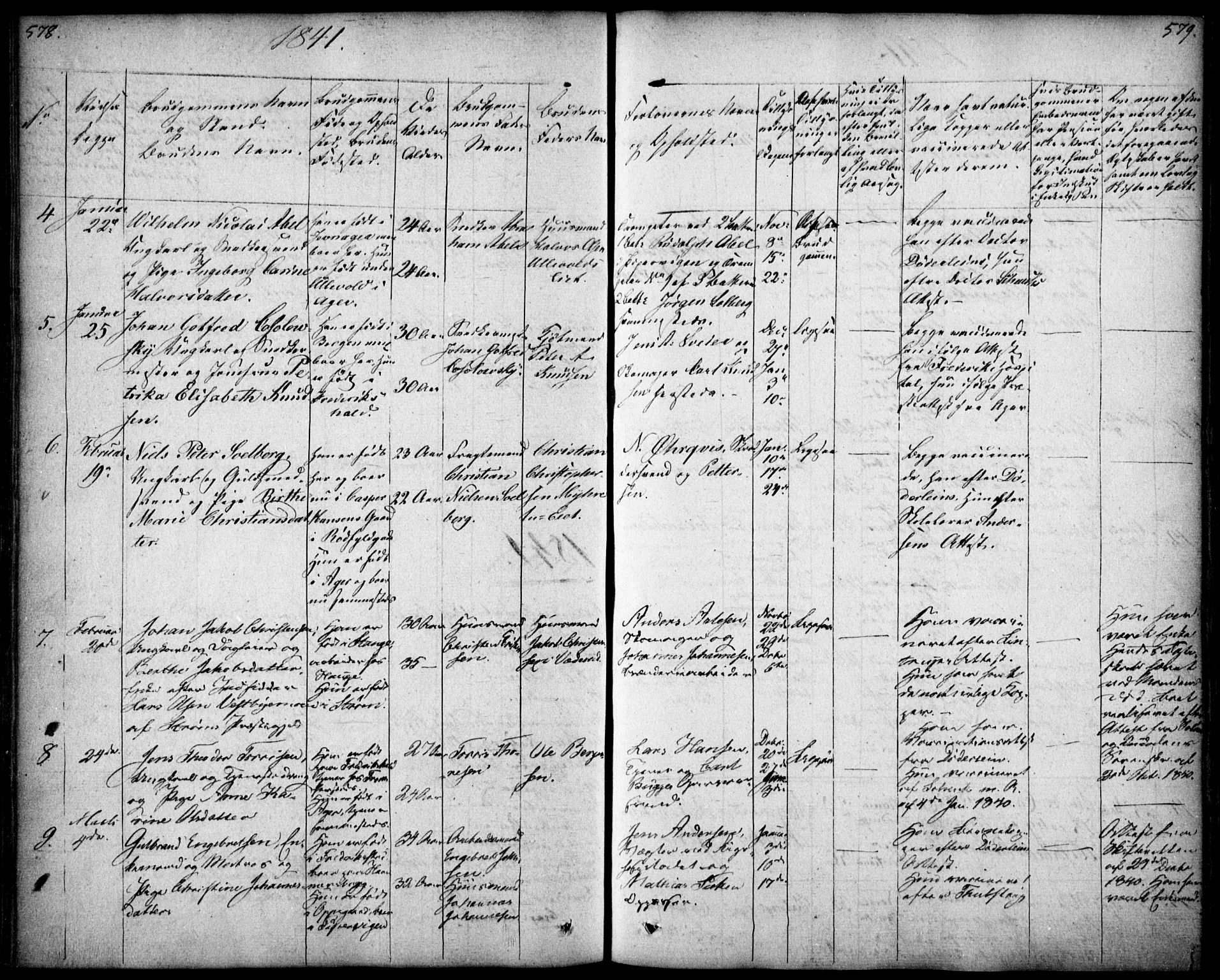 Oslo domkirke Kirkebøker, AV/SAO-A-10752/F/Fa/L0019: Parish register (official) no. 19, 1828-1847, p. 578-579