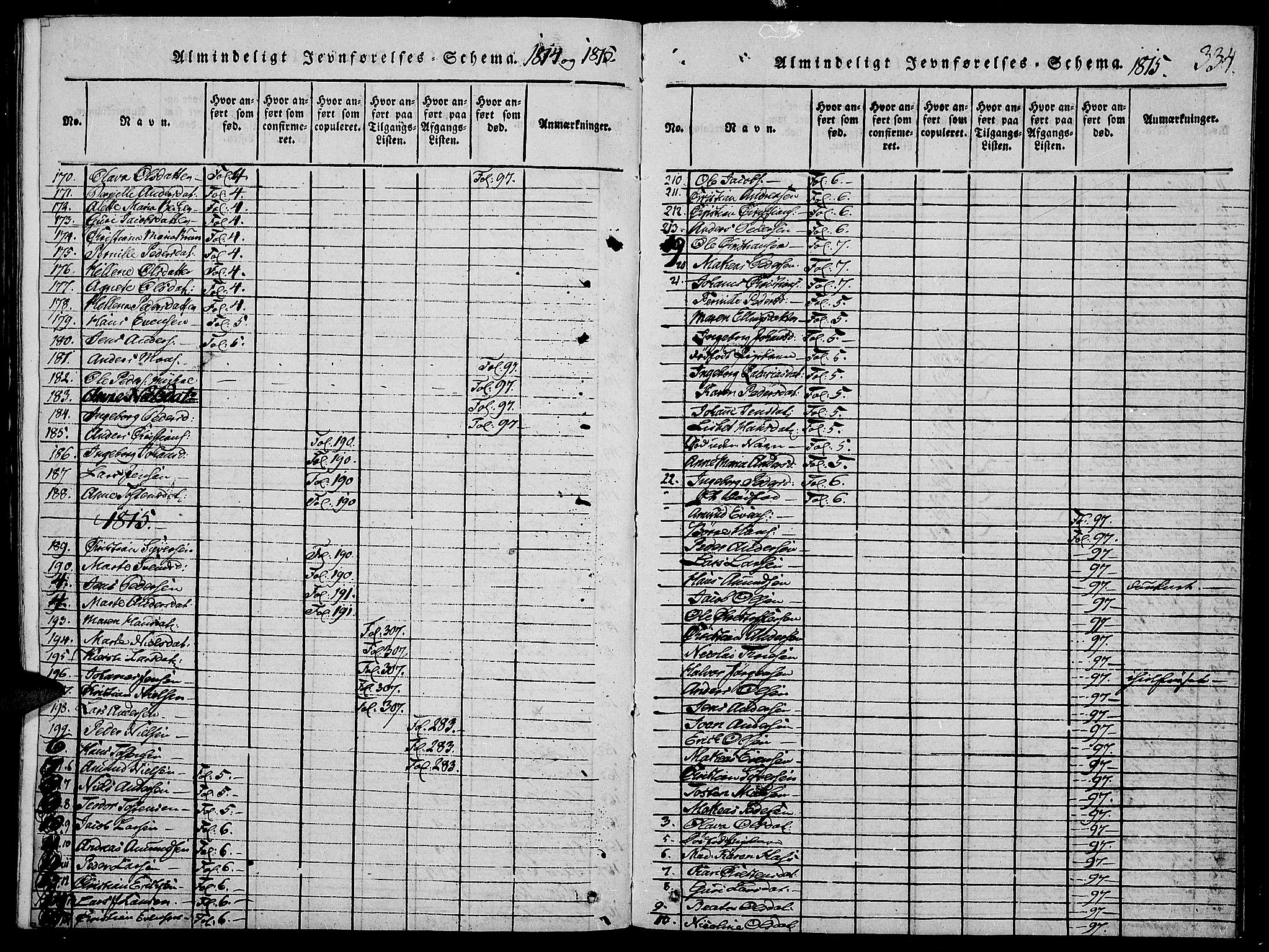 Vardal prestekontor, AV/SAH-PREST-100/H/Ha/Haa/L0004: Parish register (official) no. 4, 1814-1831, p. 334